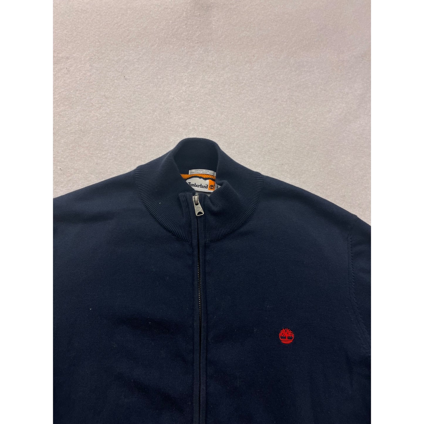 Timberland Navy Full-Zip Sweater L #8608