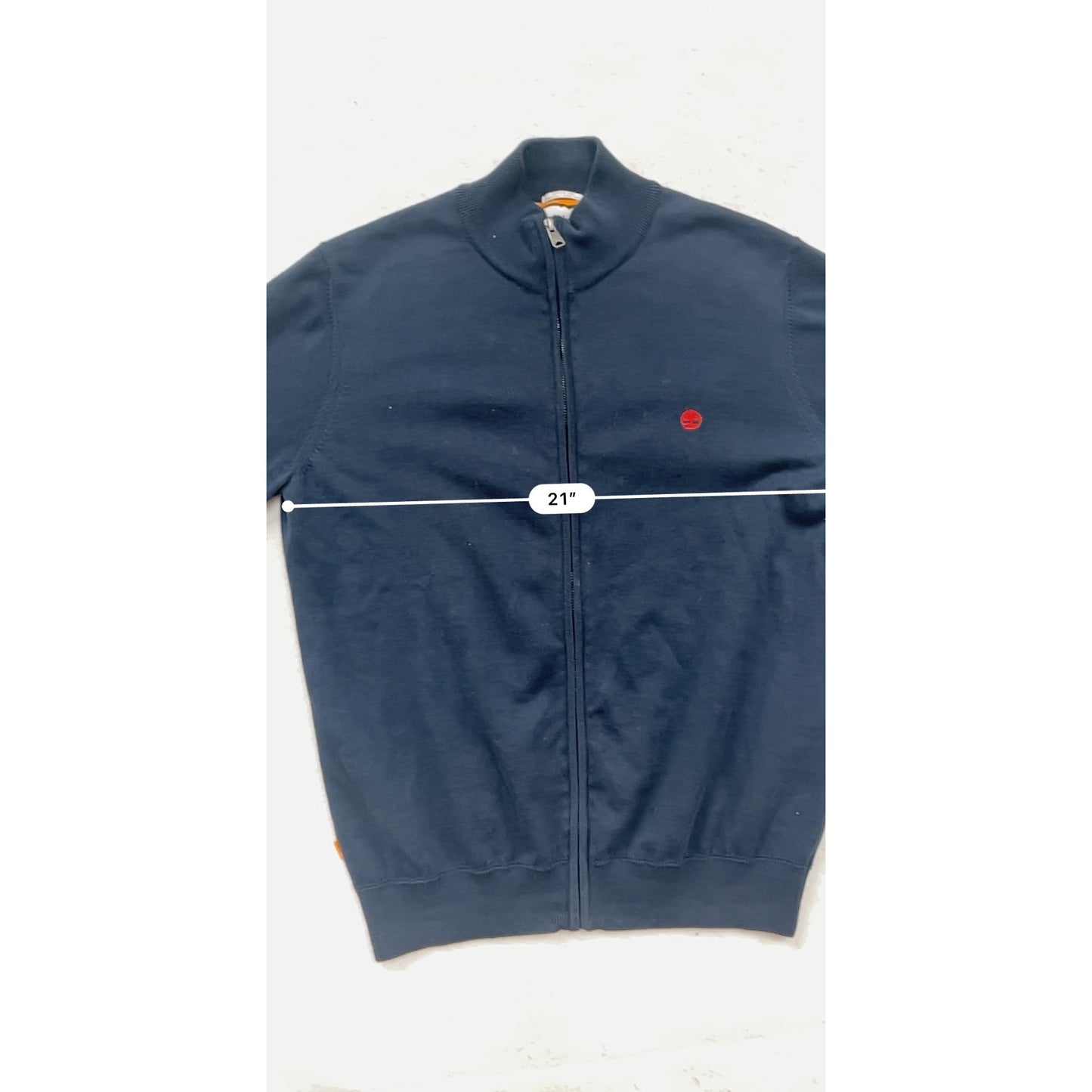 Timberland Navy Full-Zip Sweater L #8608