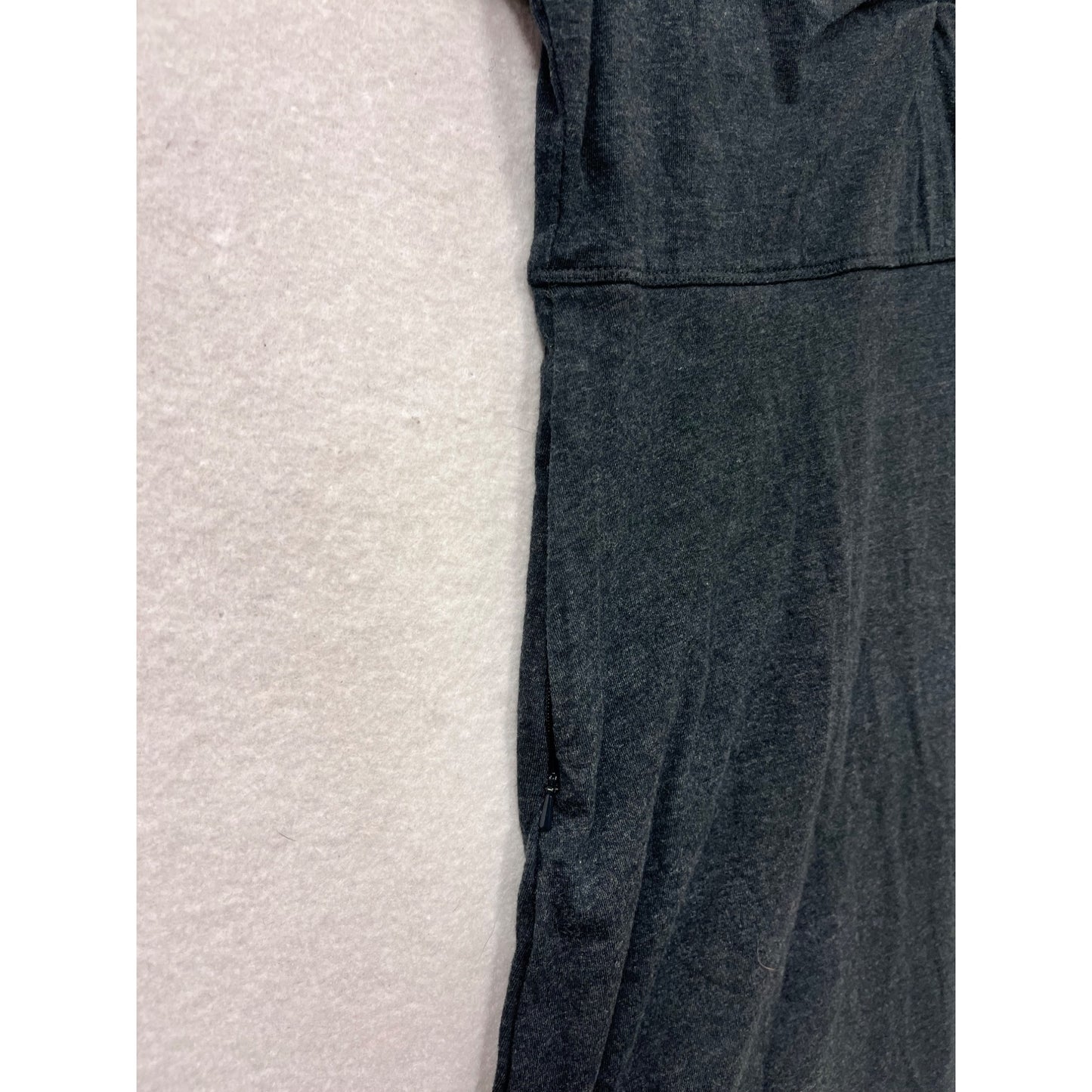 Toad & Co Womens Medium Short Sleeve V-Neck A-Line Dress Charcoal Gray #6917