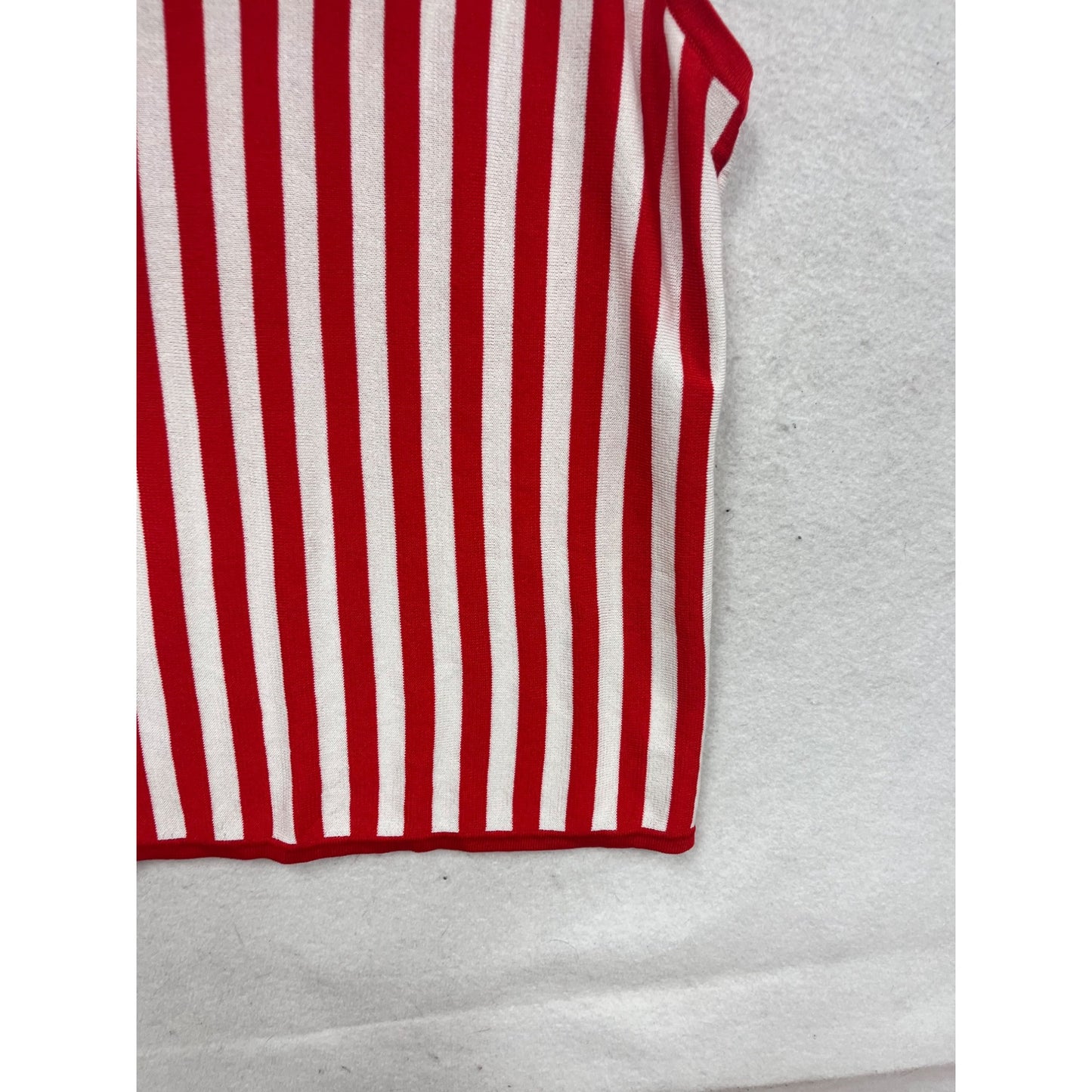 Anne Klein Red & White Striped Tank Top #688A