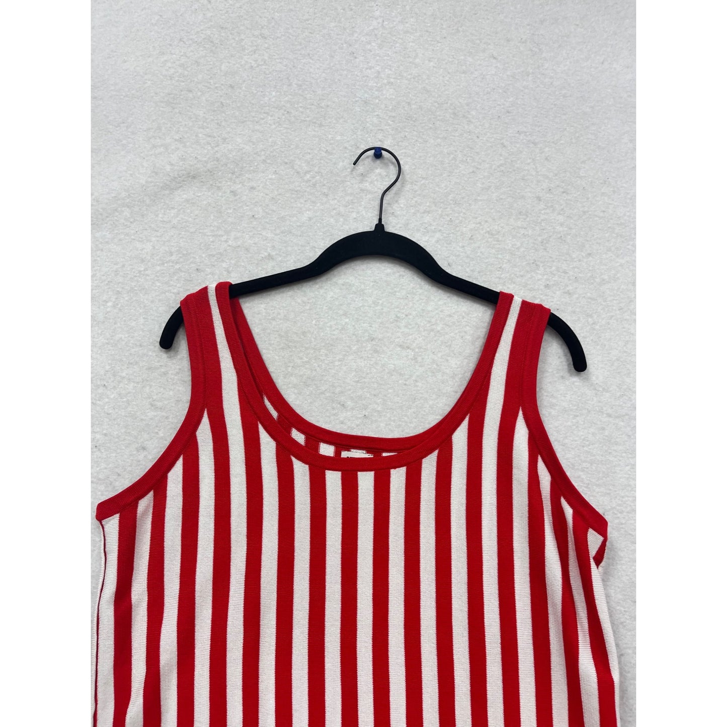 Anne Klein Red & White Striped Tank Top #688A
