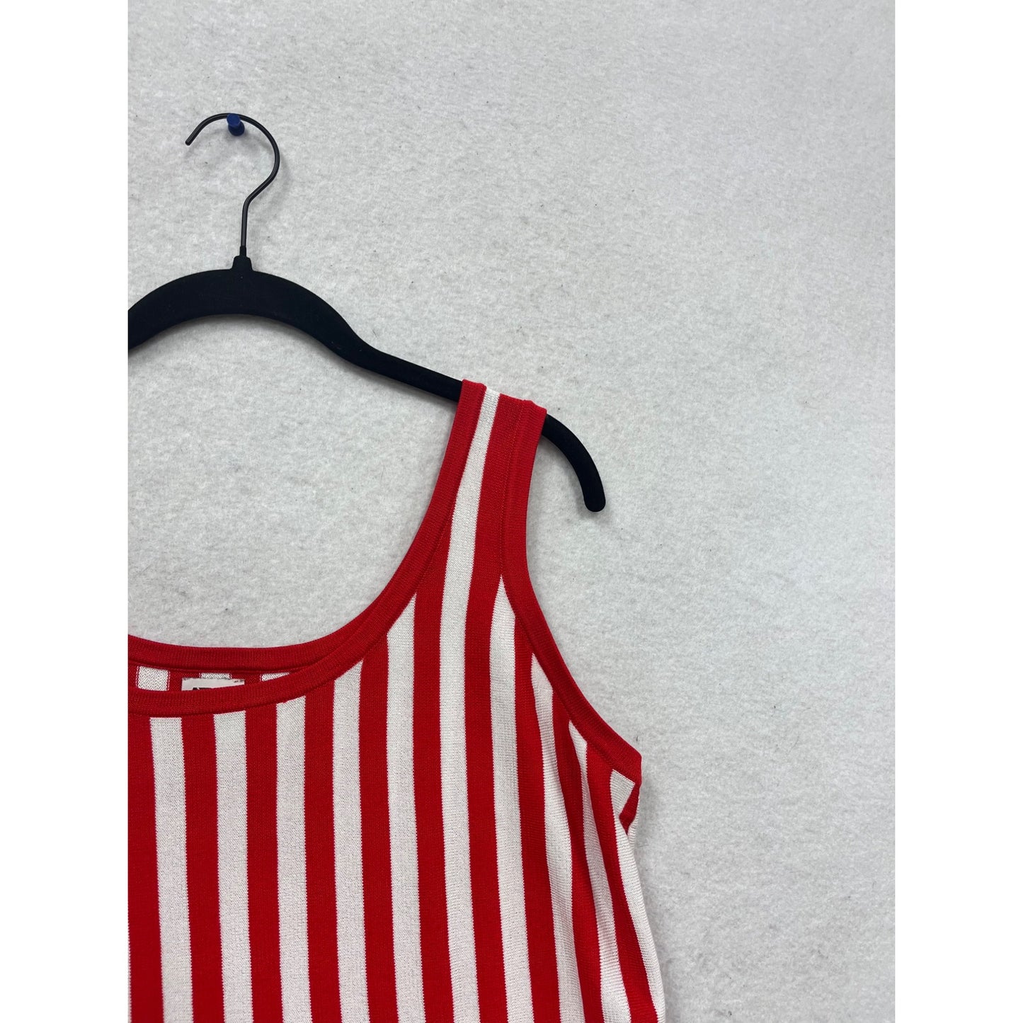 Anne Klein Red & White Striped Tank Top #688A