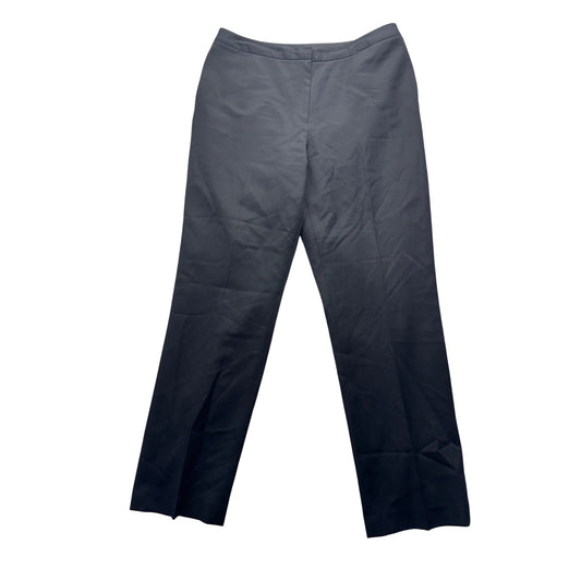 Lands End Black Wool Dress Pants Size 10 Lined Flat Front #9280