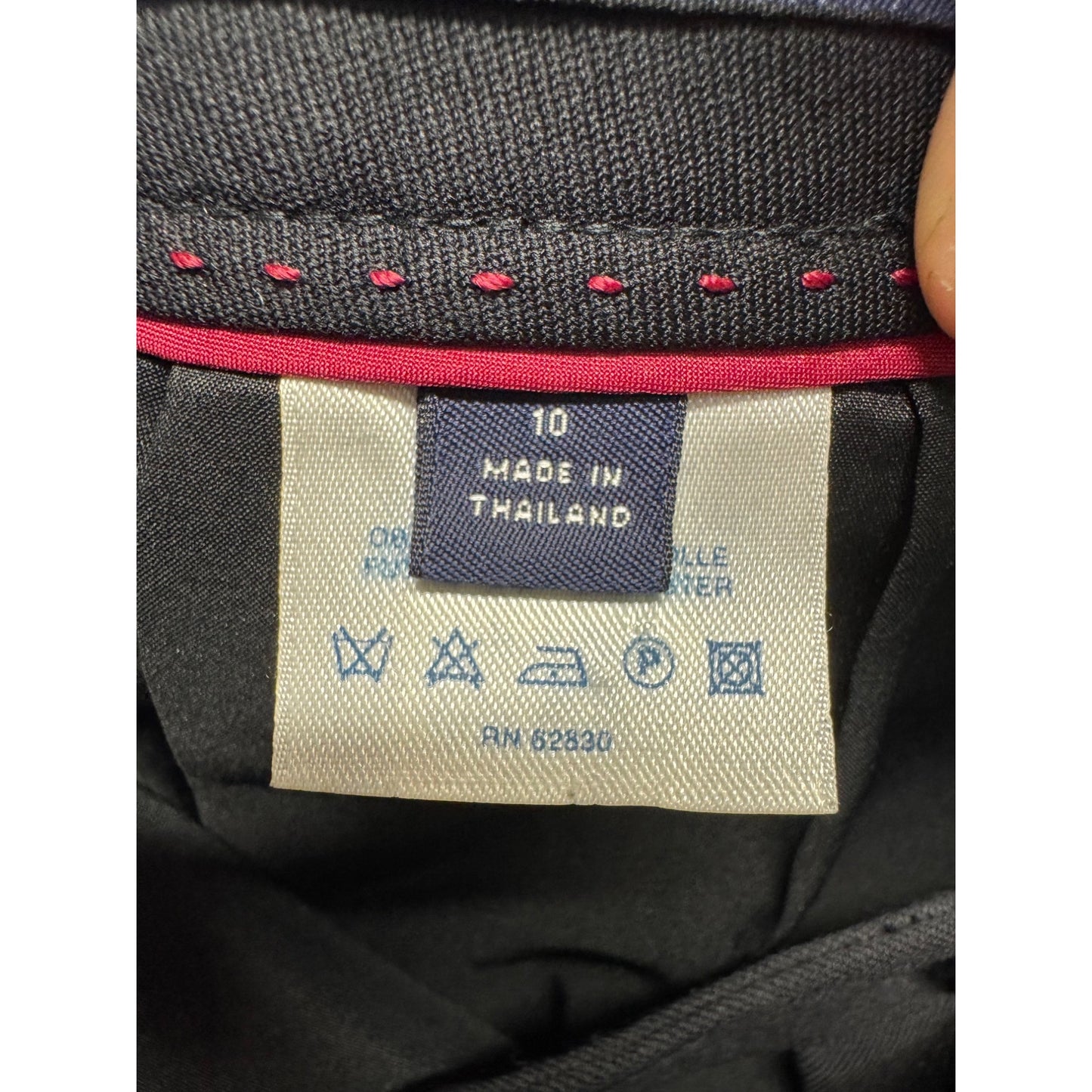 Lands End Black Wool Dress Pants Size 10 Lined Flat Front #9280
