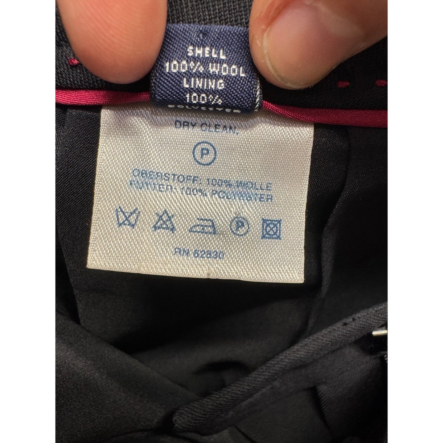 Lands End Black Wool Dress Pants Size 10 Lined Flat Front #9280
