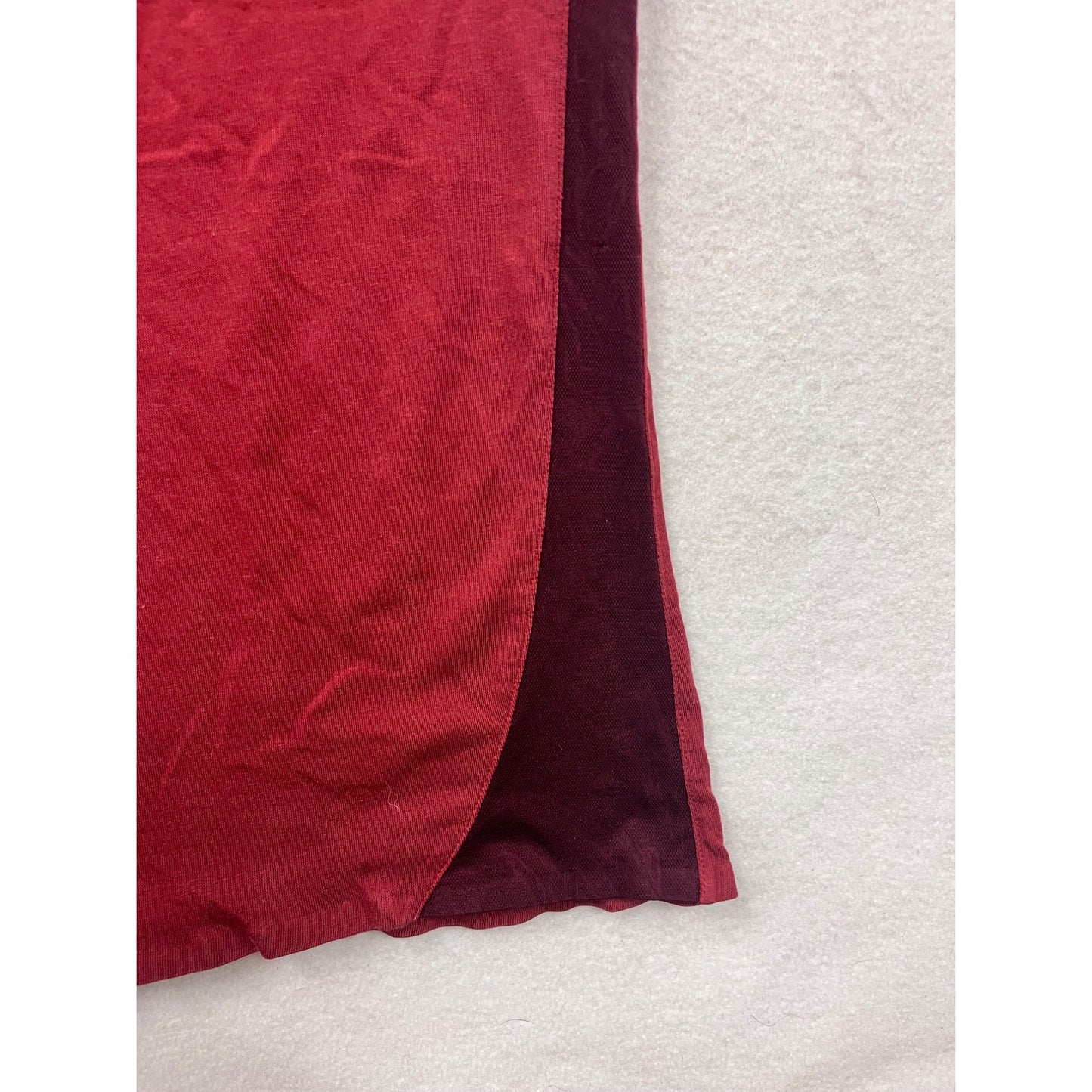 Womens Red & Burgundy Athletic Top With Mesh Back Detail - Small Size #6803