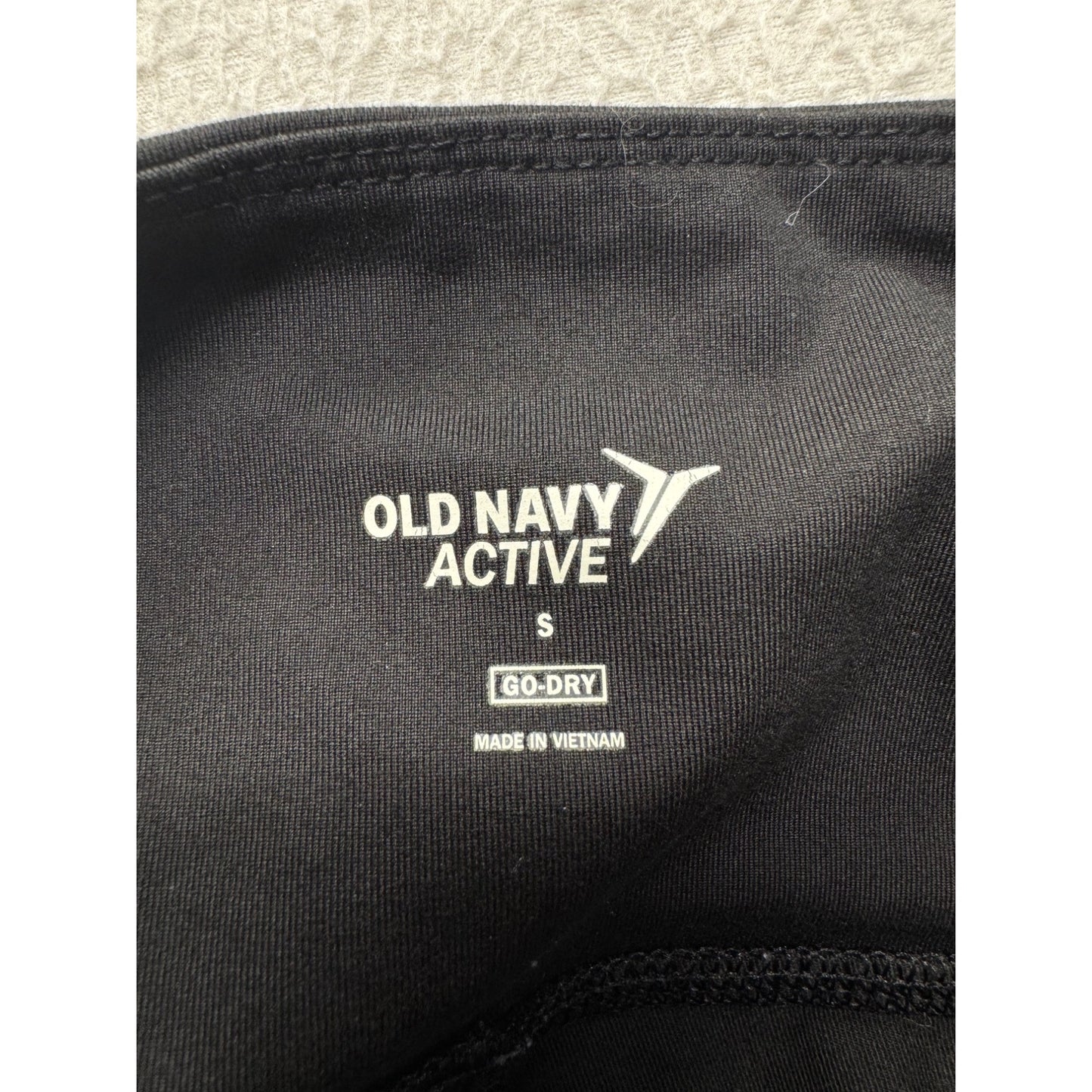 Old Navy Active Black Leggings With Rainbow Side Stripes Go-Dry Size S #9915