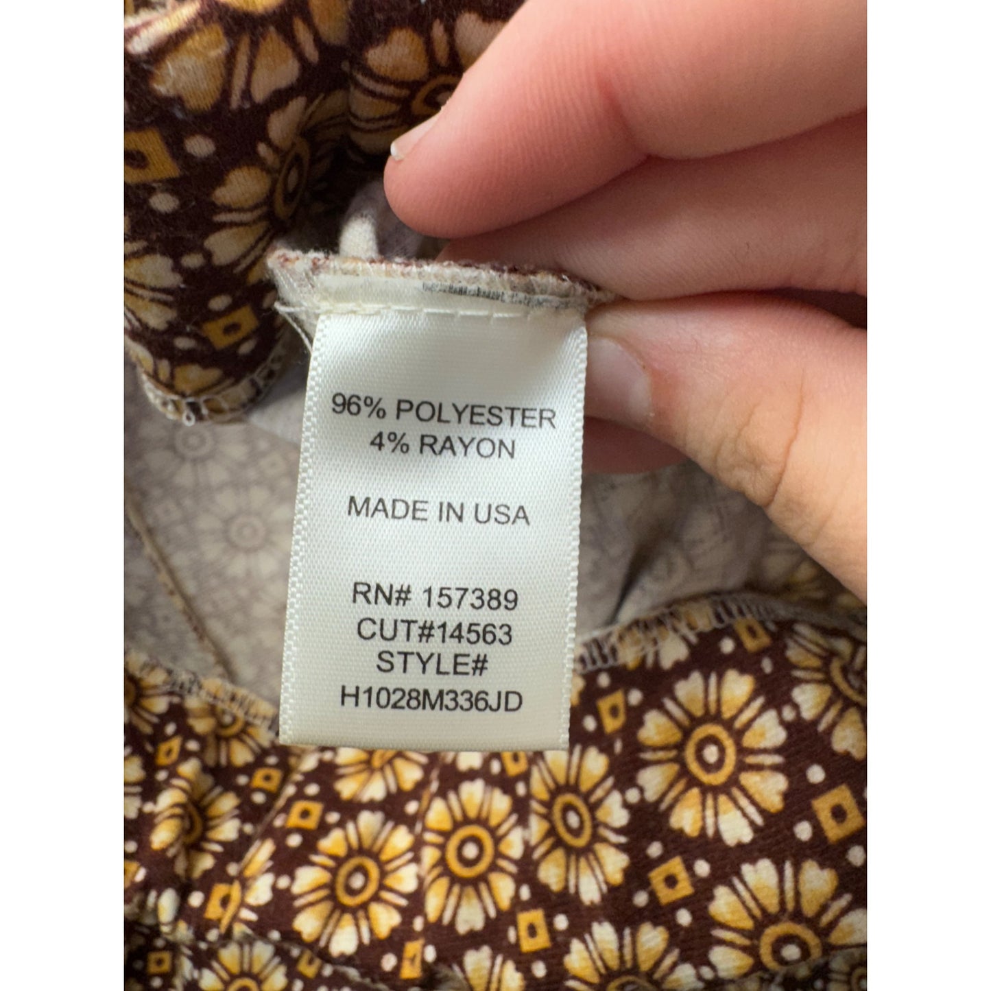 Altard State Small Brown & Yellow Floral Print Flared Pants 283B