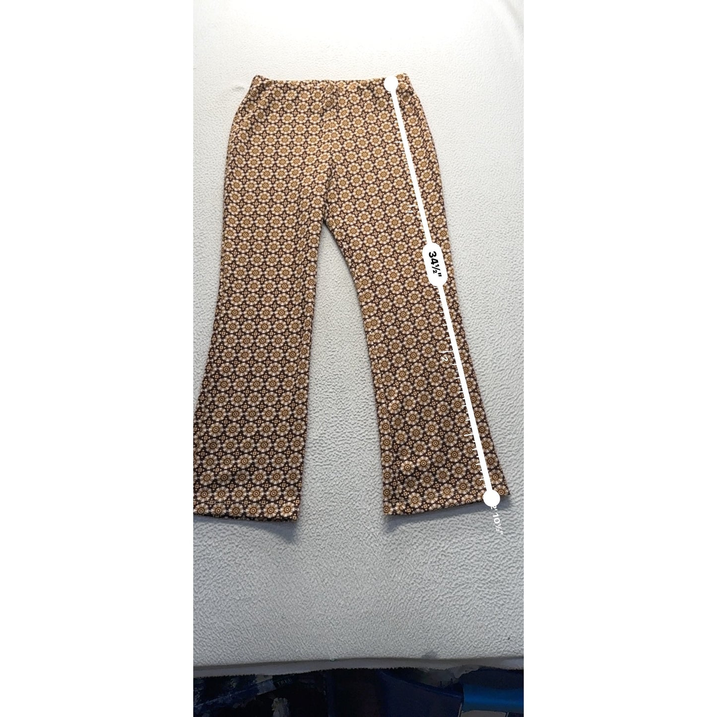Altard State Small Brown & Yellow Floral Print Flared Pants 283B