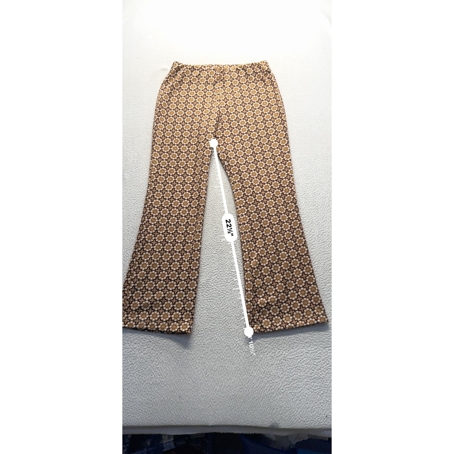 Altard State Small Brown & Yellow Floral Print Flared Pants 283B