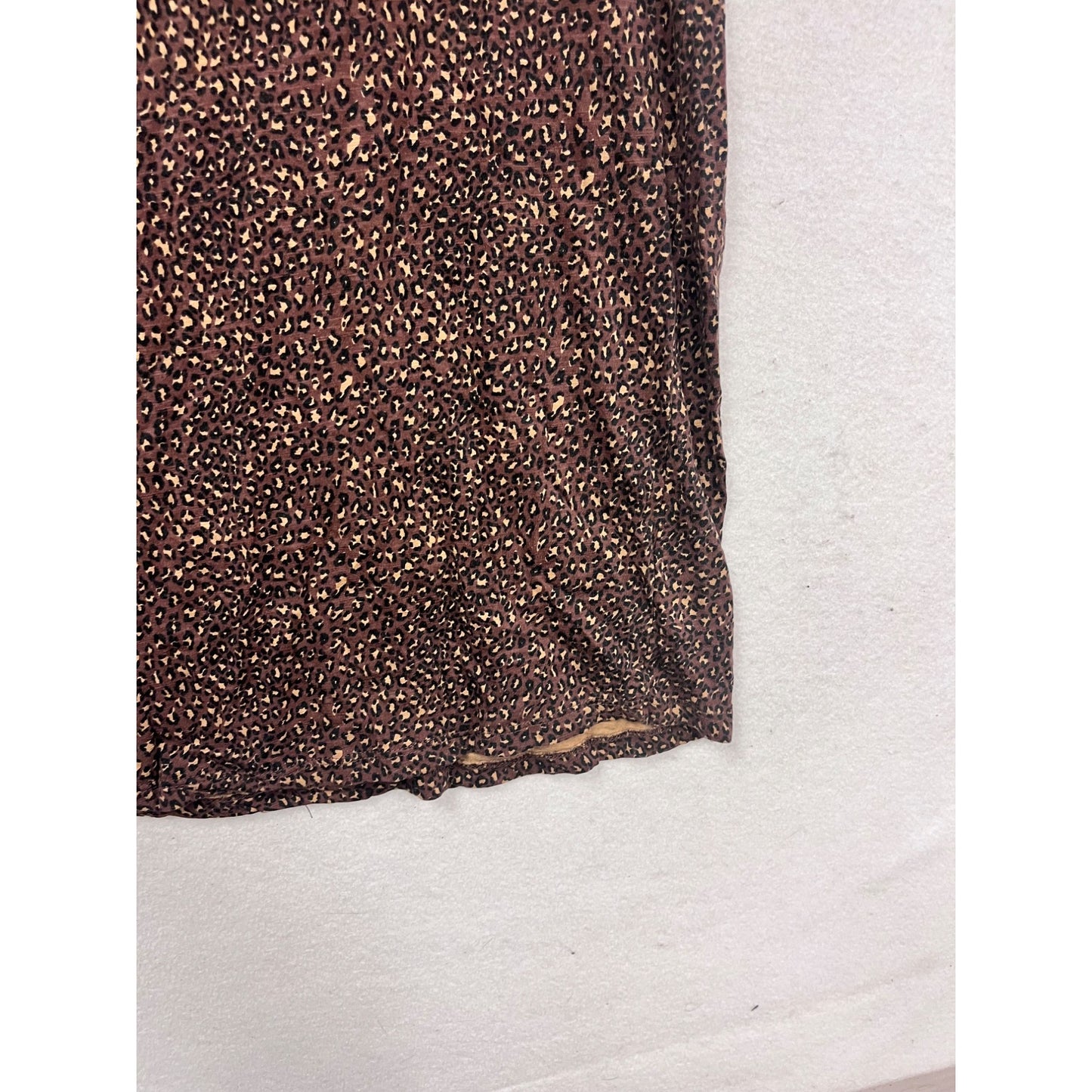 Social Standard By Sanctuary Scoop Neck Brown Animal Print Dress S #771A