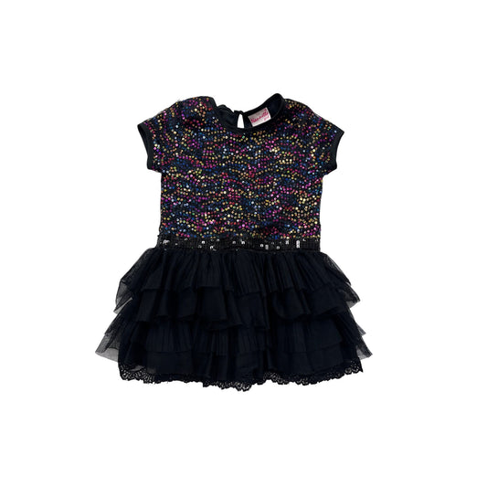 Nanette 2T Black Multicolor Sequin Party Dress #8484