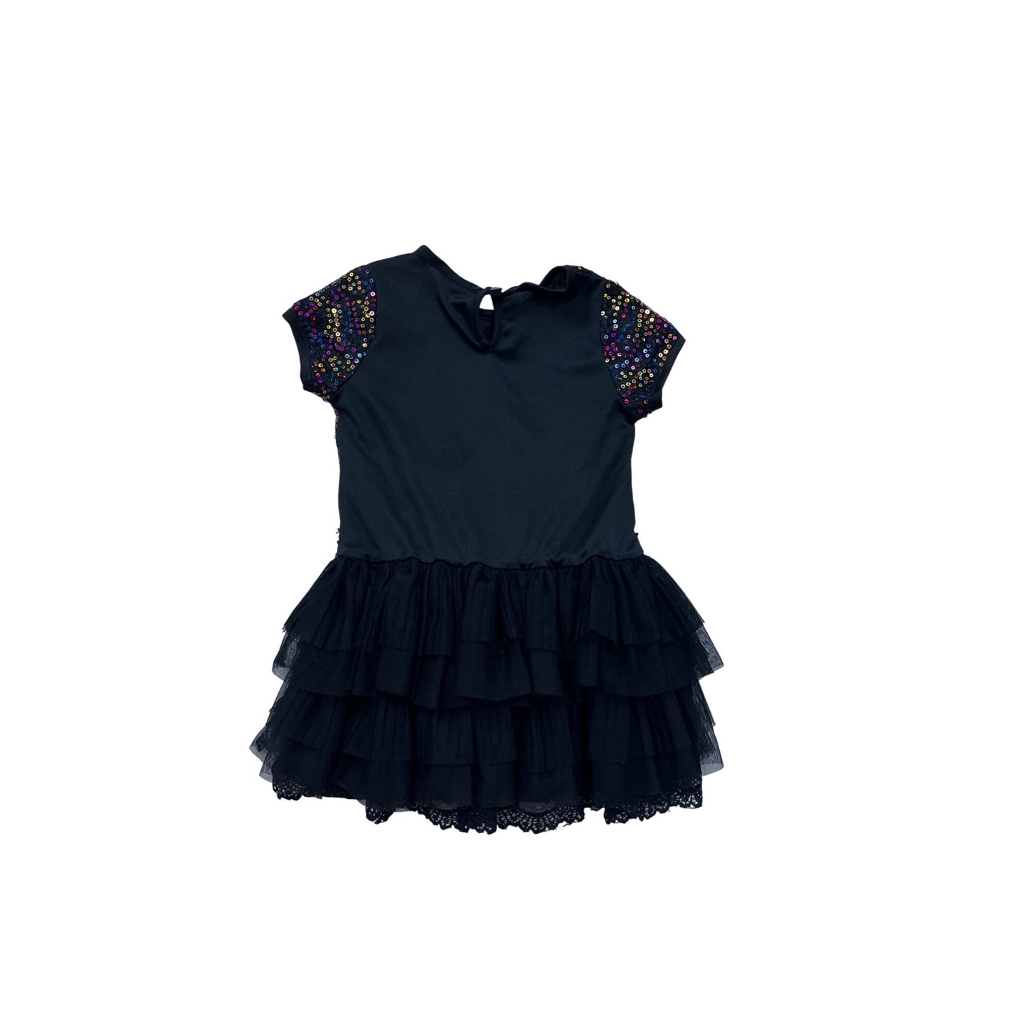 Nanette 2T Black Multicolor Sequin Party Dress #8484