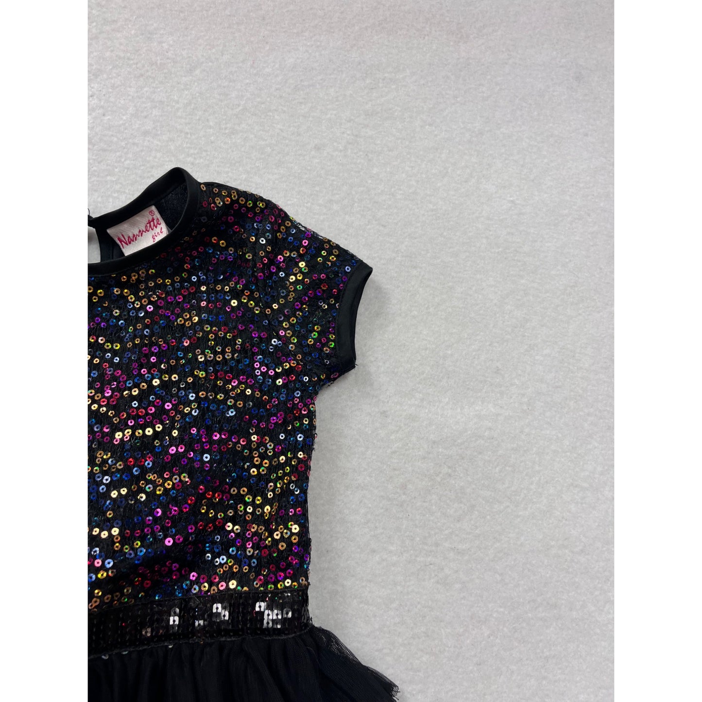 Nanette 2T Black Multicolor Sequin Party Dress #8484