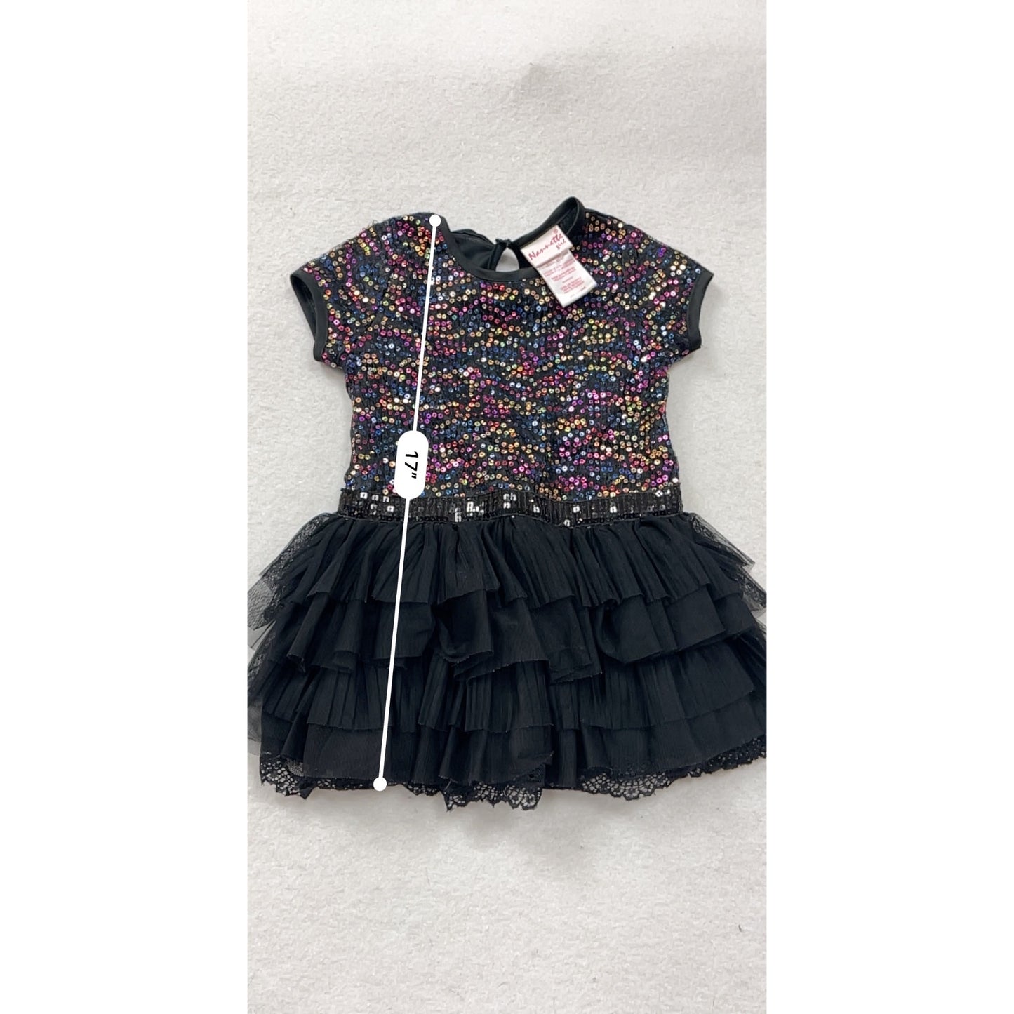 Nanette 2T Black Multicolor Sequin Party Dress #8484