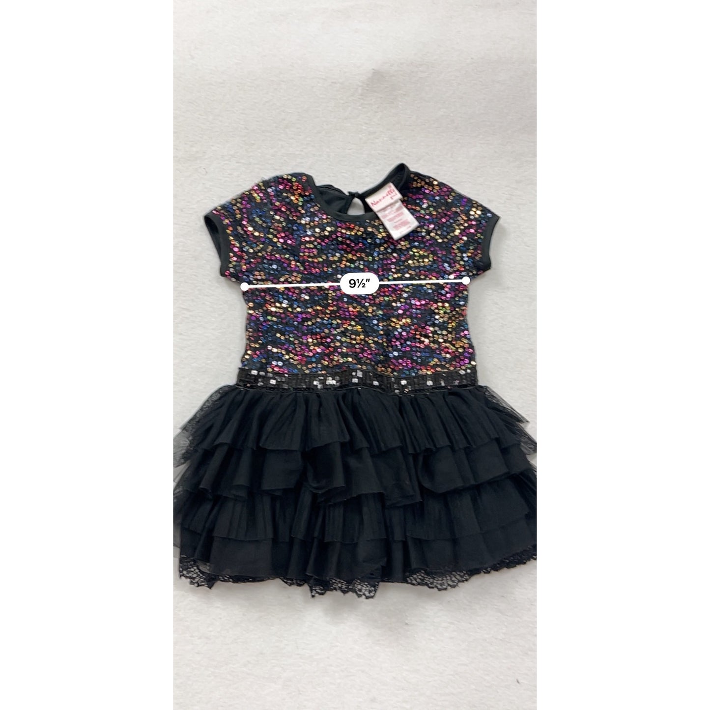 Nanette 2T Black Multicolor Sequin Party Dress #8484