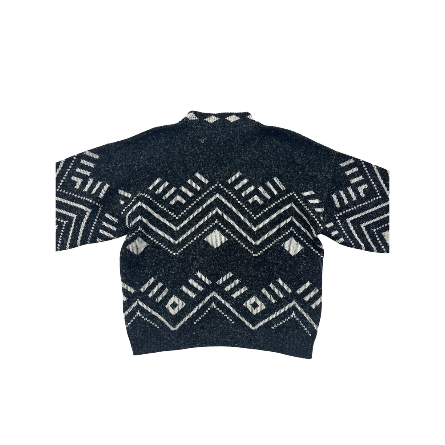 Vintage J.J.Blu XL Black & White Geometric Pullover Sweater #8734