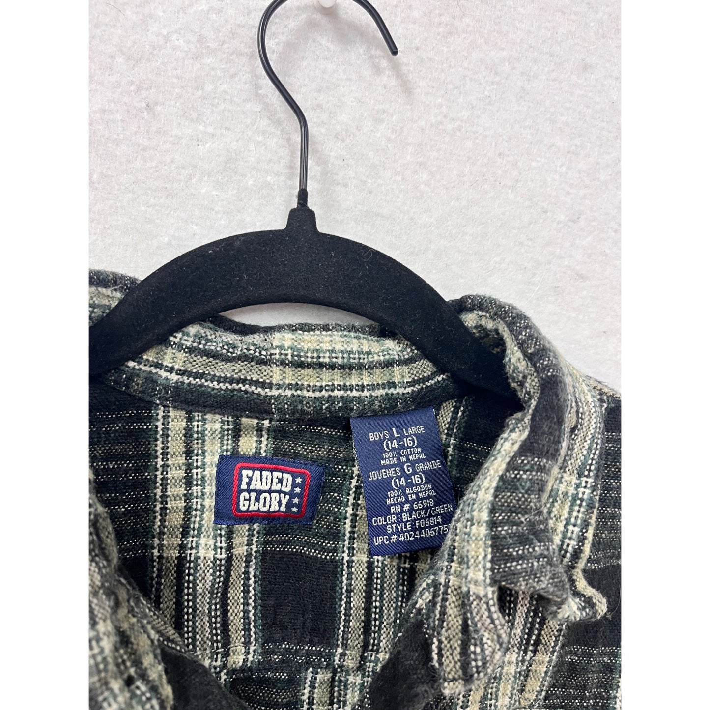 Large Faded Glory Long-Sleeve Button-Up Shirt #8648