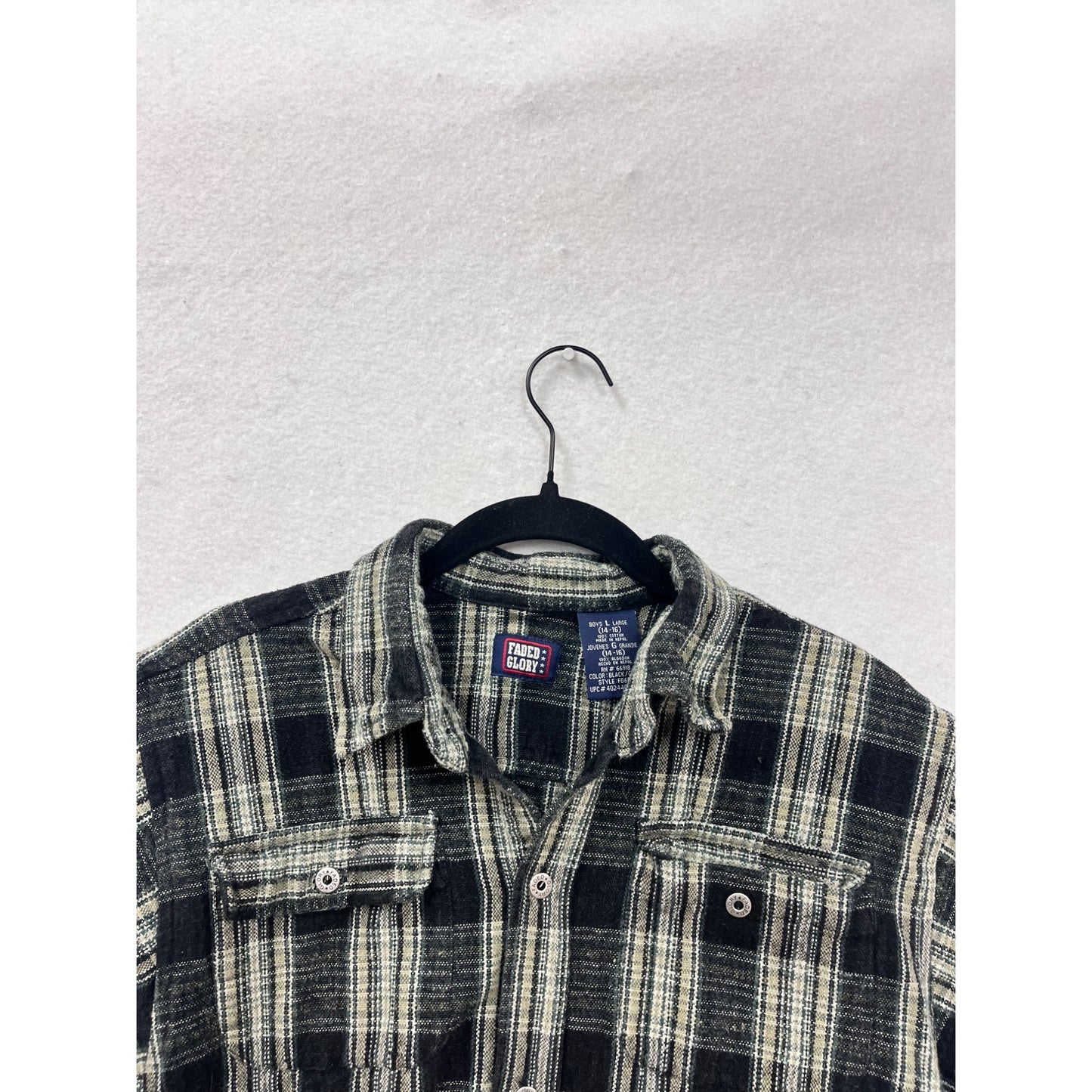 Large Faded Glory Long-Sleeve Button-Up Shirt #8648