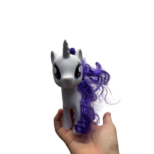 My Little Pony Rarity Figure With Curly Purple Hair & Blue Diamond Detail #9872