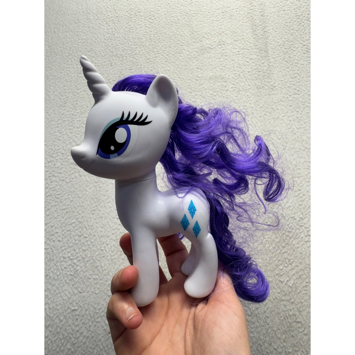 My Little Pony Rarity Figure With Curly Purple Hair & Blue Diamond Detail #9872