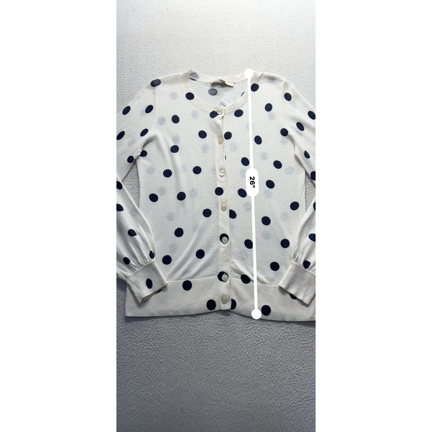 Loft Polka Dot Cardigan Sweater S #287B
