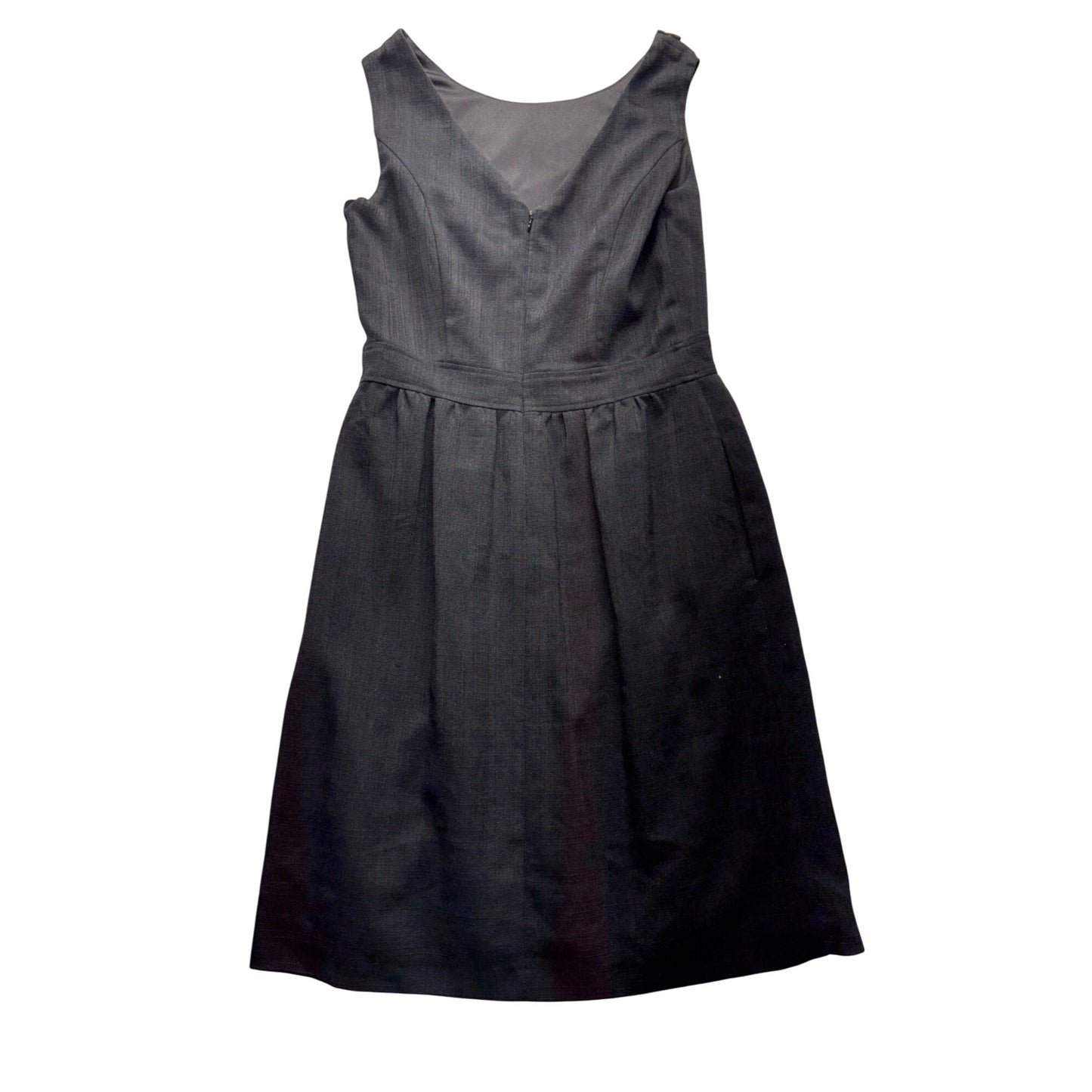 Black Sleeveless Dress With Gold & Silver Beaded Neckline #7712