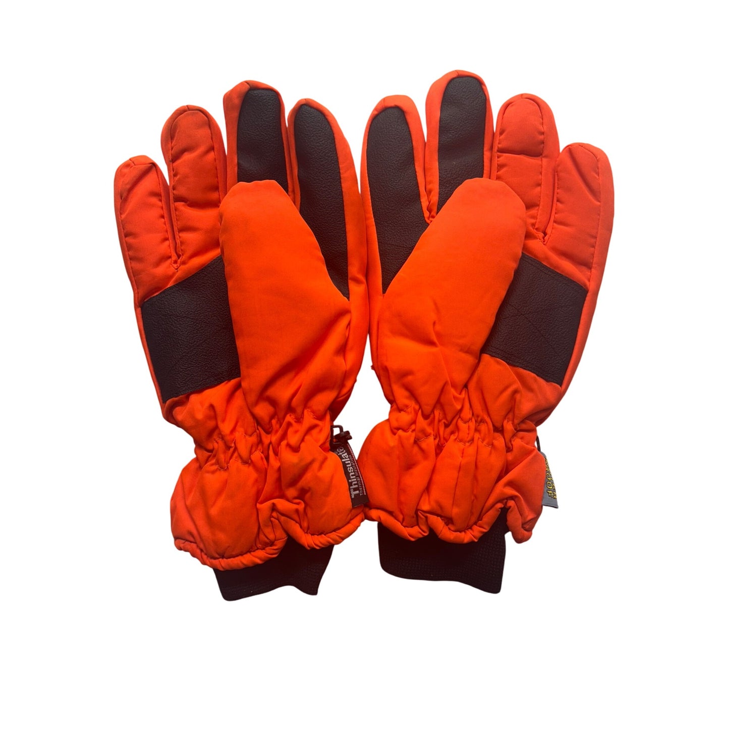 Thinsulate Waterproof Insulated Winter Gloves Orange Thermal Grip Extra L #9874
