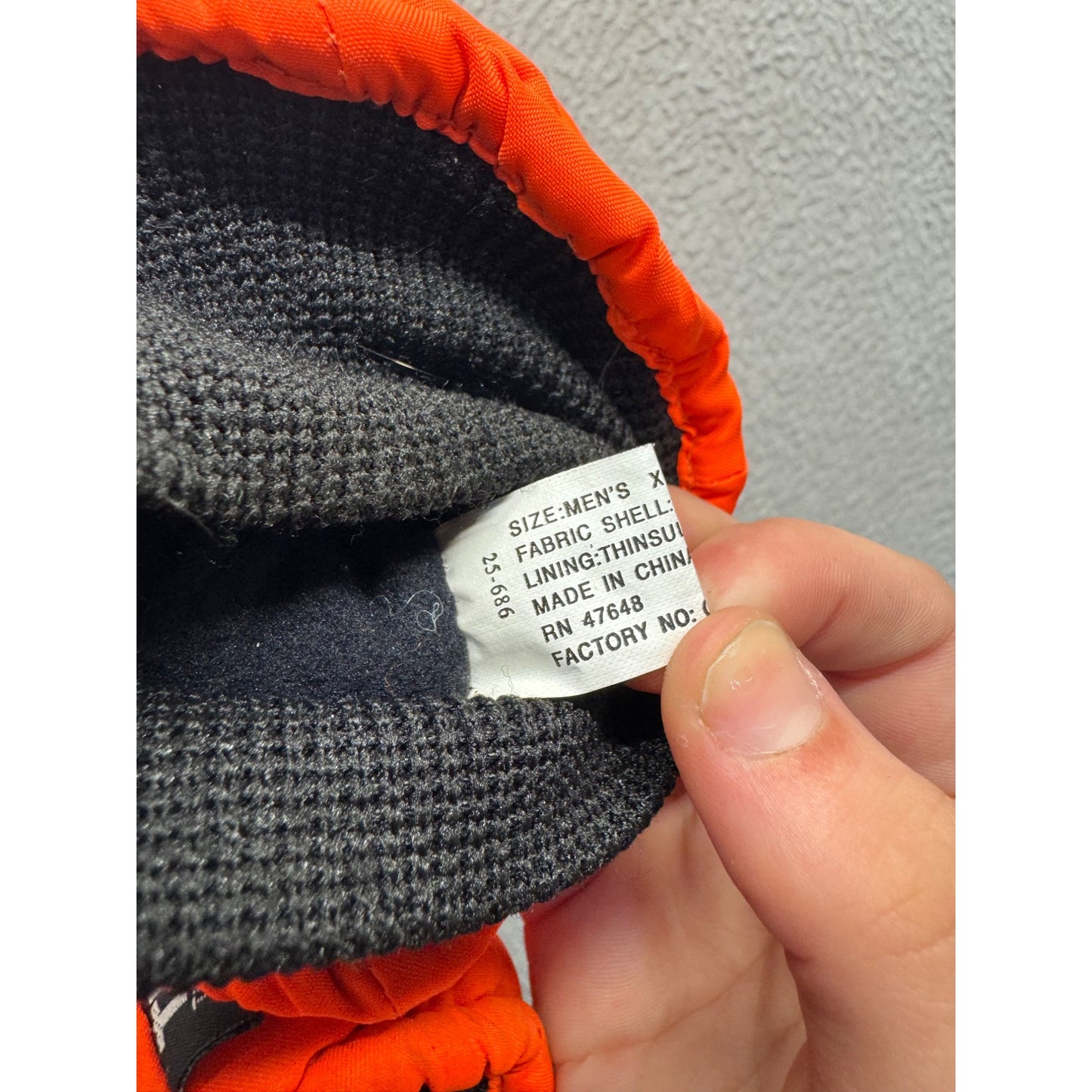 Thinsulate Waterproof Insulated Winter Gloves Orange Thermal Grip Extra L #9874