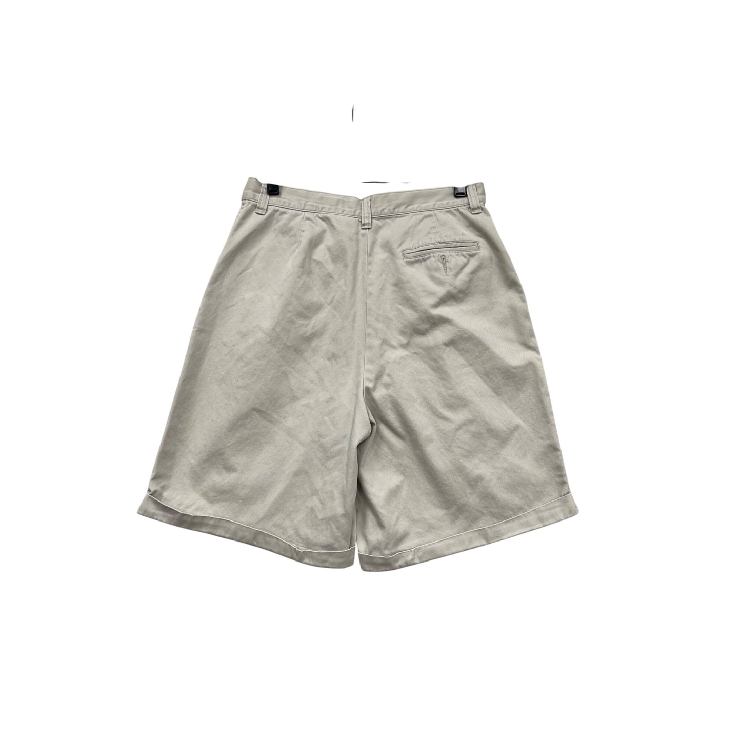 Eddie Bauer Beige Pleated Cotton Shorts Size 14 #567A