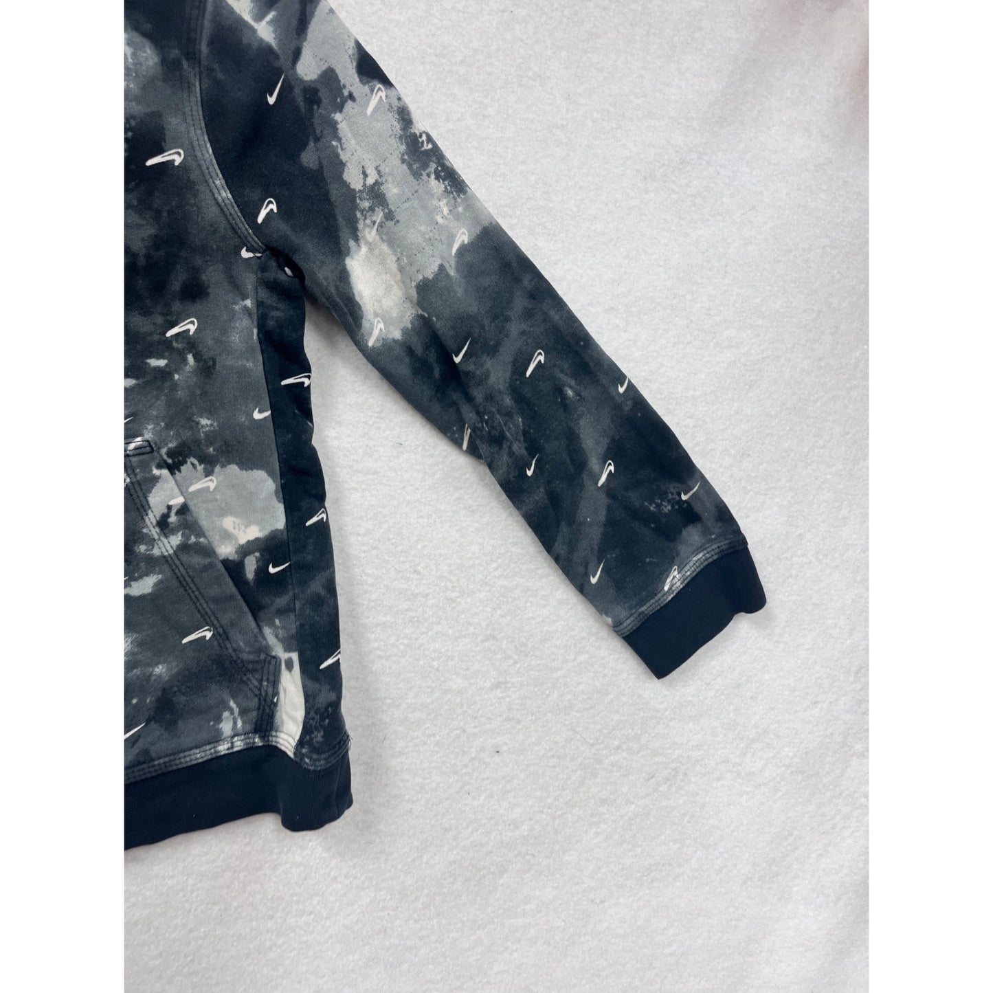 Nike Hoodie Black & White Abstract Print Small #8508