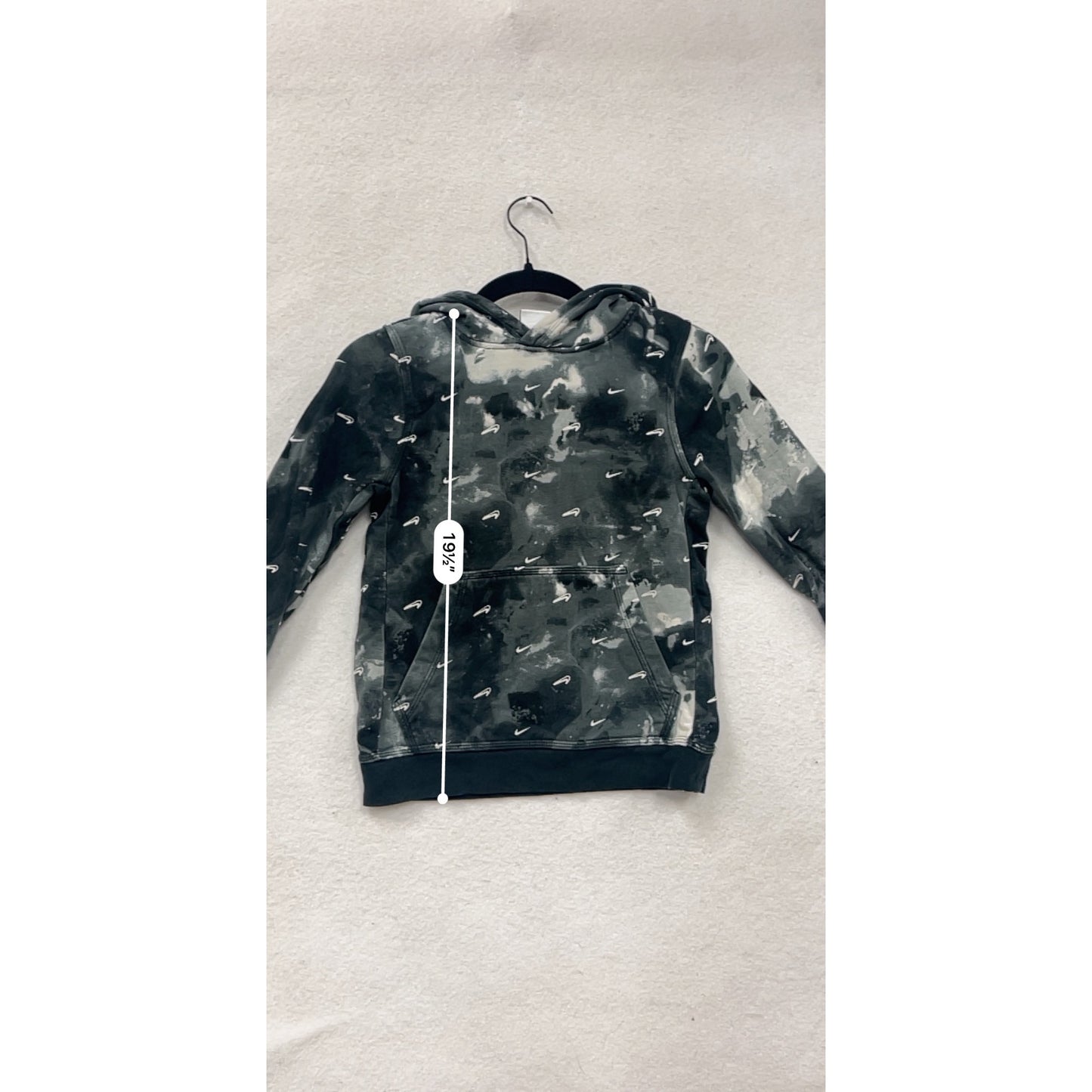 Nike Hoodie Black & White Abstract Print Small #8508