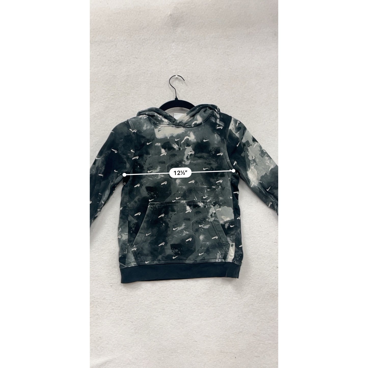 Nike Hoodie Black & White Abstract Print Small #8508