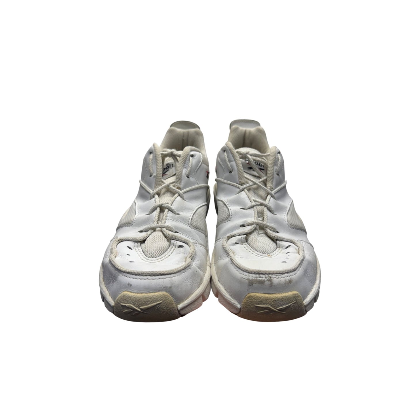 Reebok Hexalite White Athletic Sneakers Leather & Mesh Pre-Owned Size 9 #9630