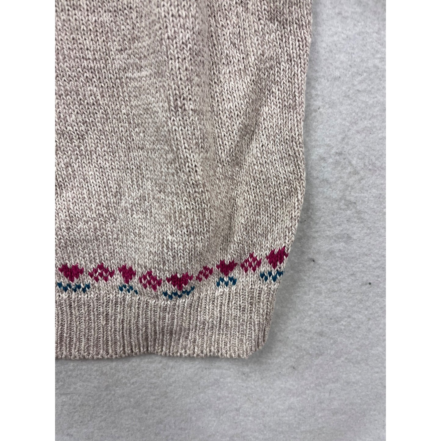 Woolrich Wool Sweater Beige Multicolor Fair Isle Knit Crew Neck #451A