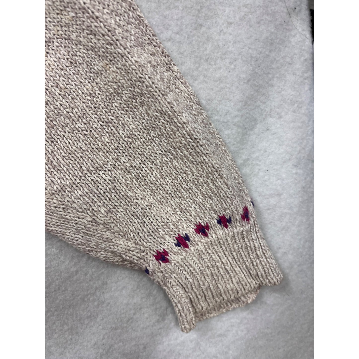 Woolrich Wool Sweater Beige Multicolor Fair Isle Knit Crew Neck #451A