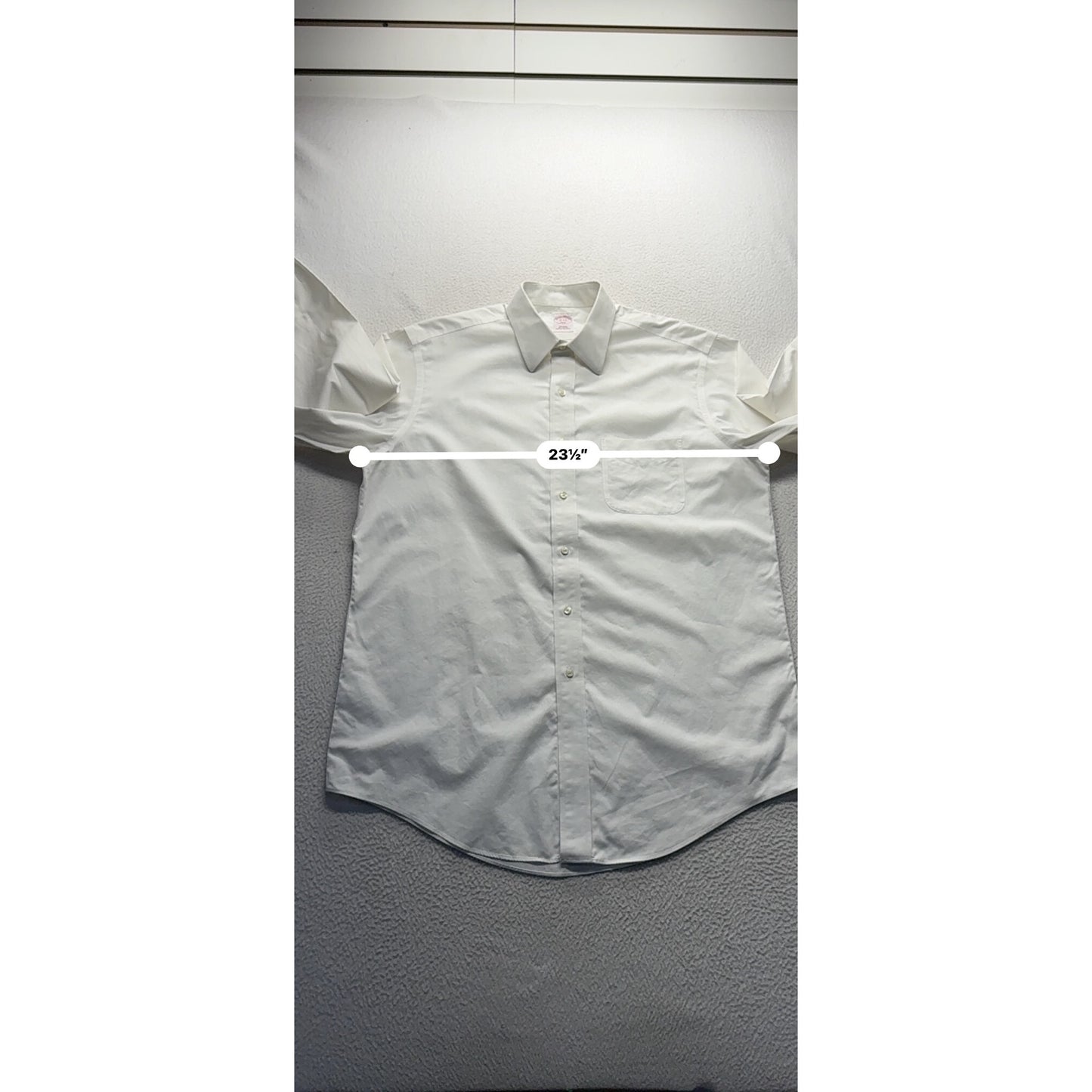 Brooks Brothers Mens White Non-Iron Dress Shirt 346 Style 15-4/5 #9540