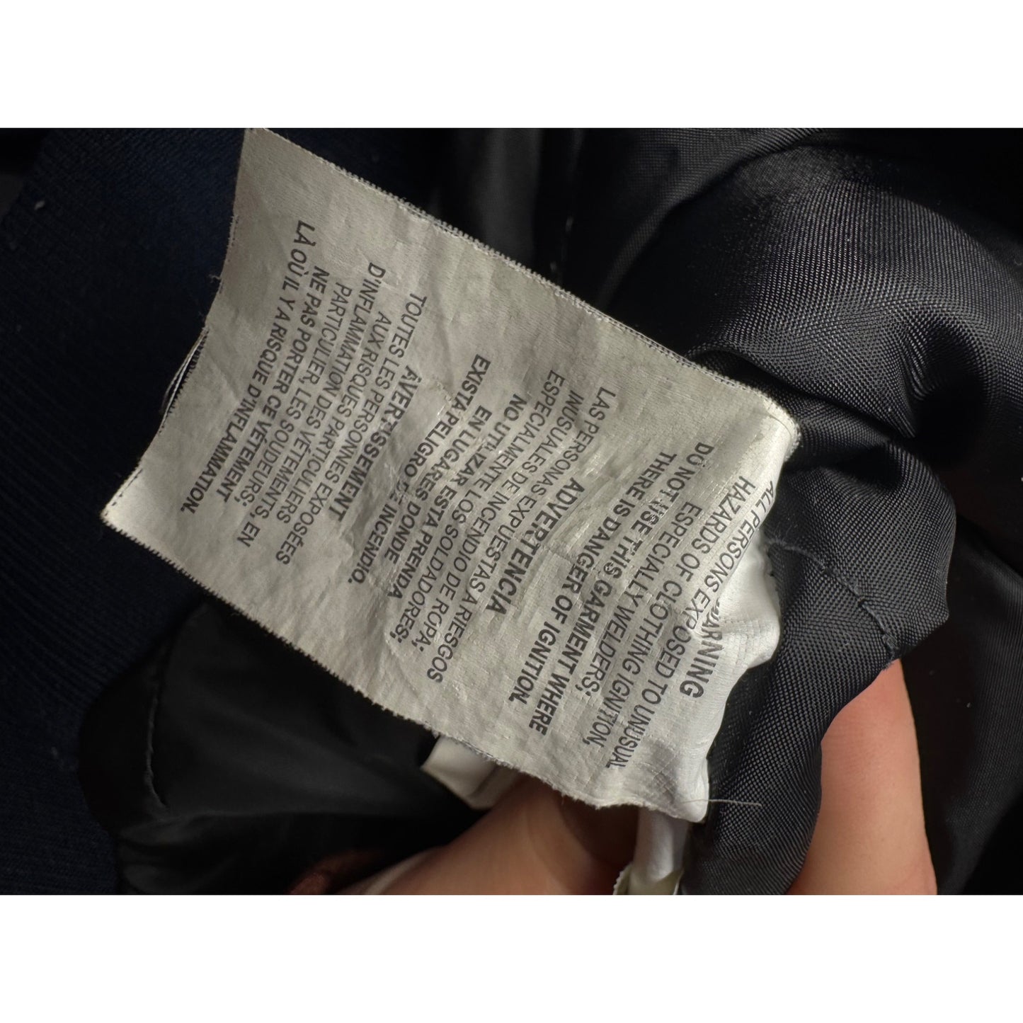 Walls Workwear Hooded Jacket 2XL Navy Blue Insulated Water-Resistant 28" #9357