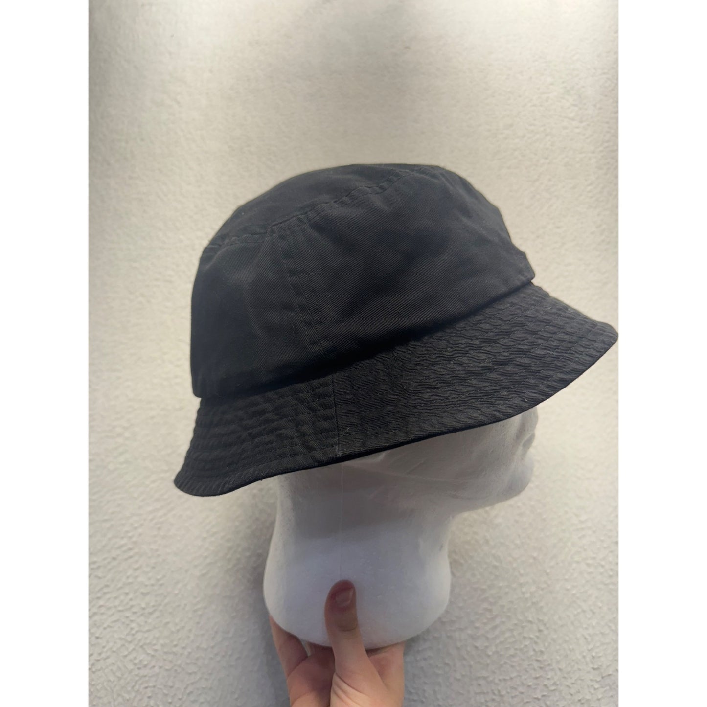 Kangol Black Bucket Hat With Embroidered Logo Cotton Casual Style 9216