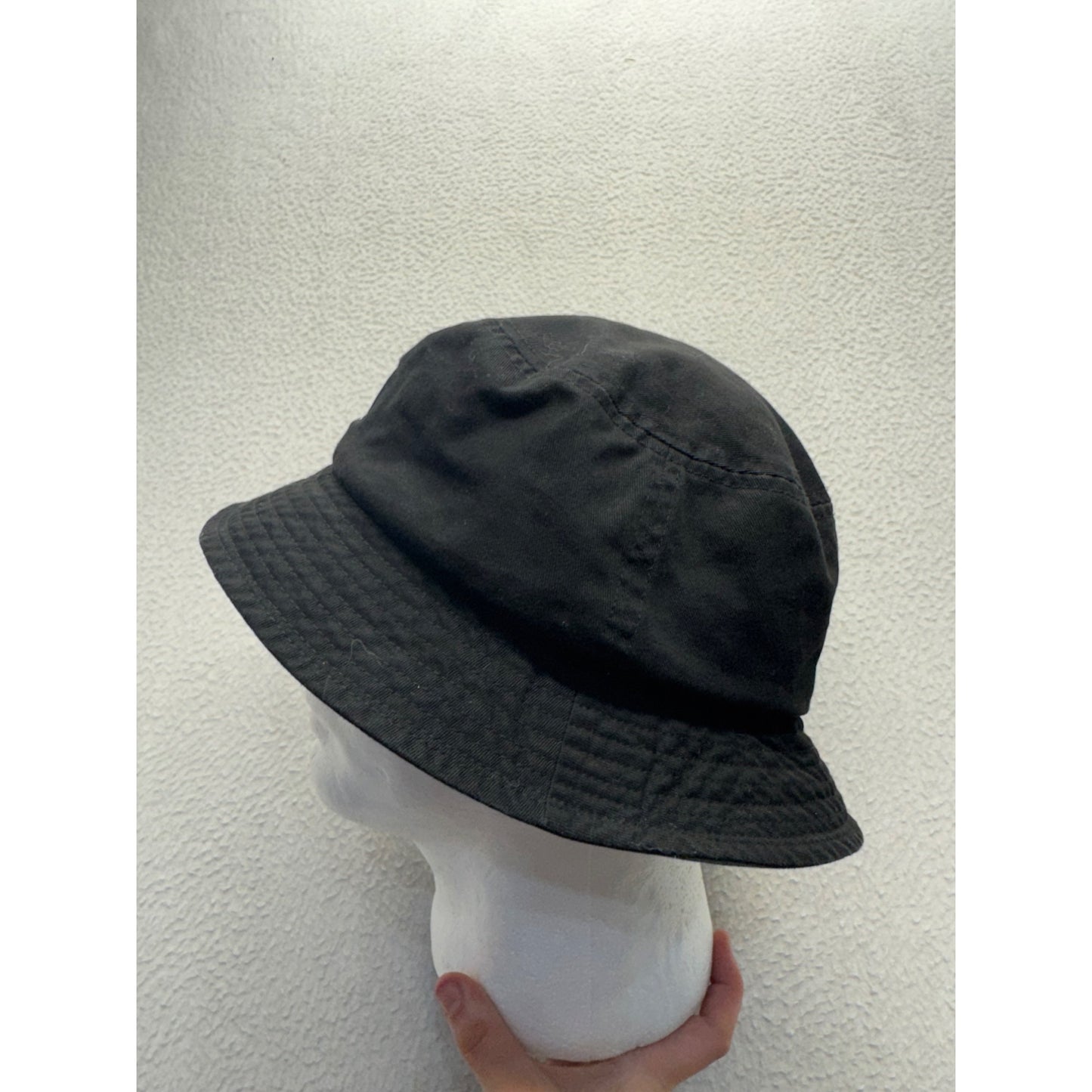 Kangol Black Bucket Hat With Embroidered Logo Cotton Casual Style 9216
