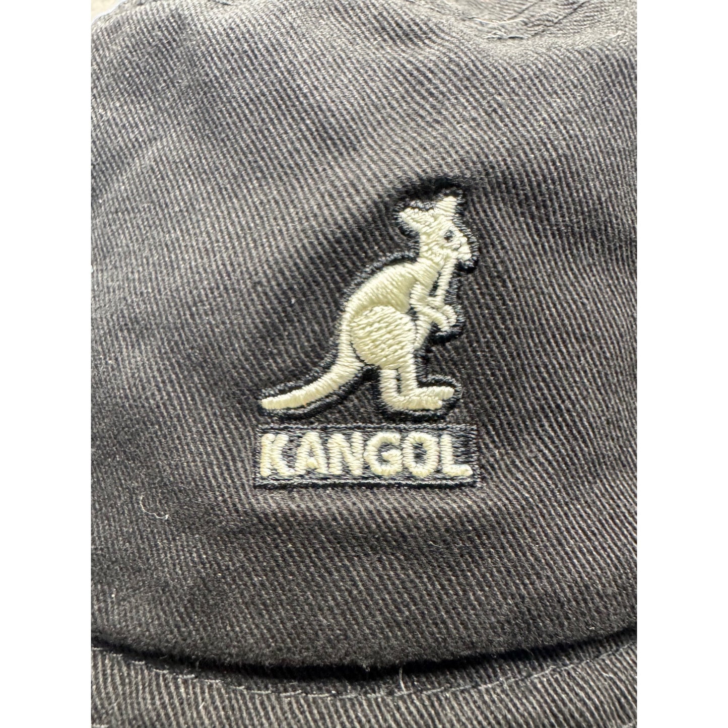 Kangol Black Bucket Hat With Embroidered Logo Cotton Casual Style 9216