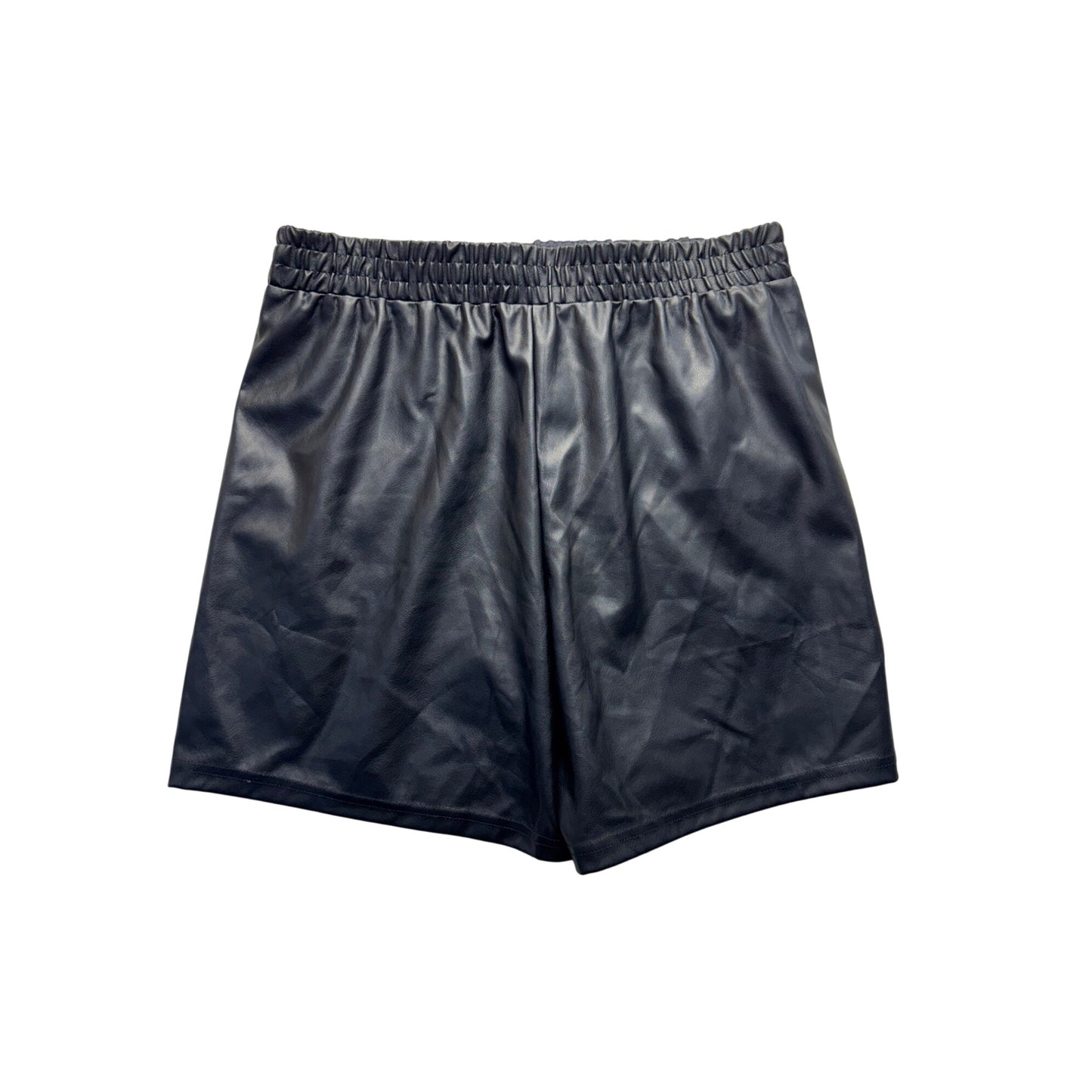 Fabletics Black Faux Leather Athletic Shorts L 307B
