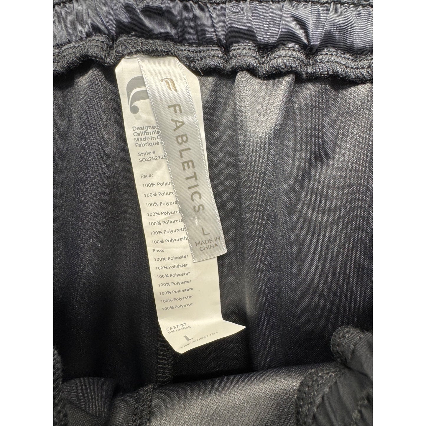 Fabletics Black Faux Leather Athletic Shorts L 307B