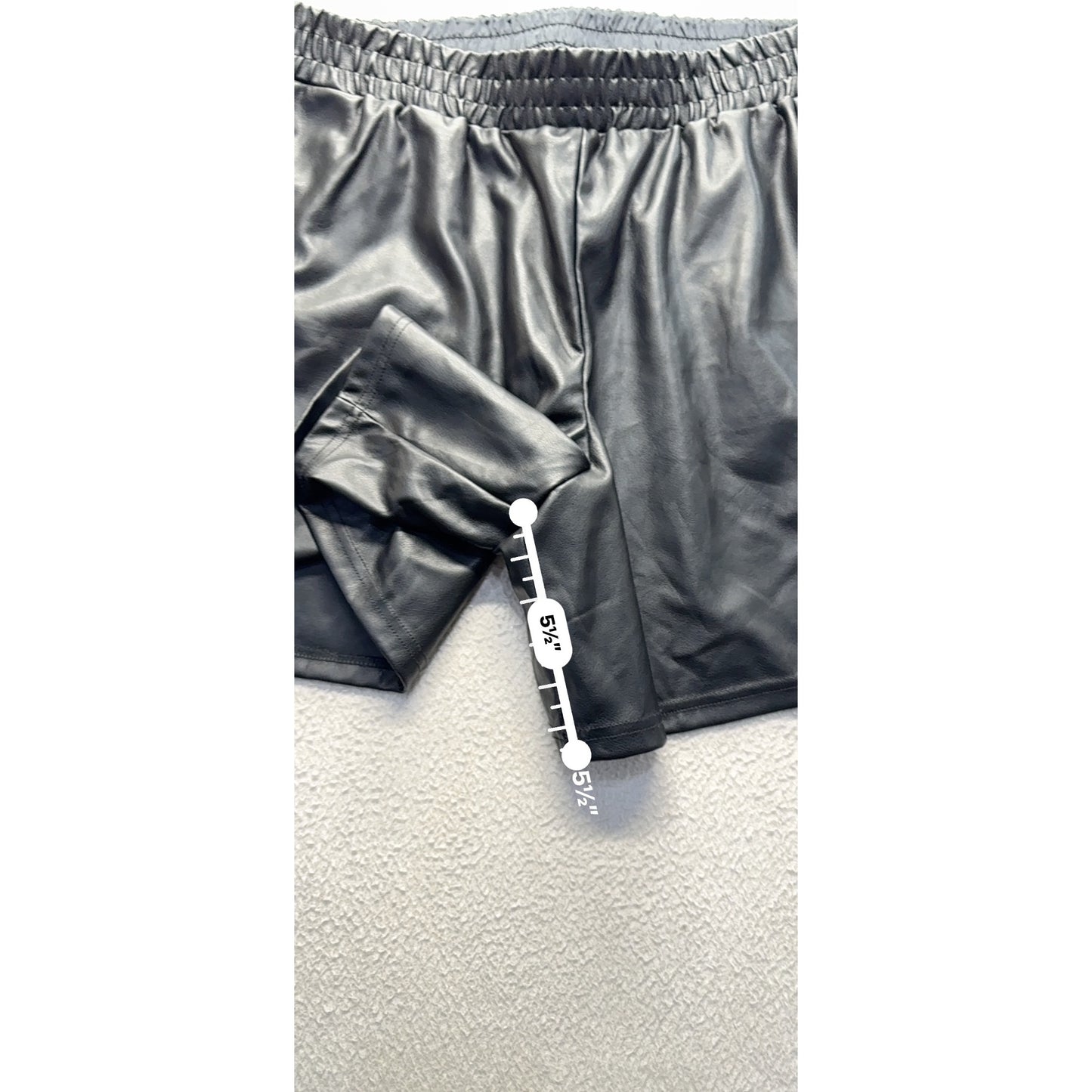 Fabletics Black Faux Leather Athletic Shorts L 307B