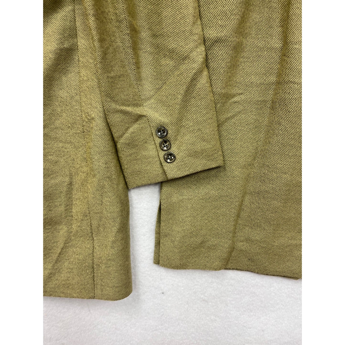 Rena Rowan Olive Green Wool/Nylon Skirt & Coat Set Size 14 #8653