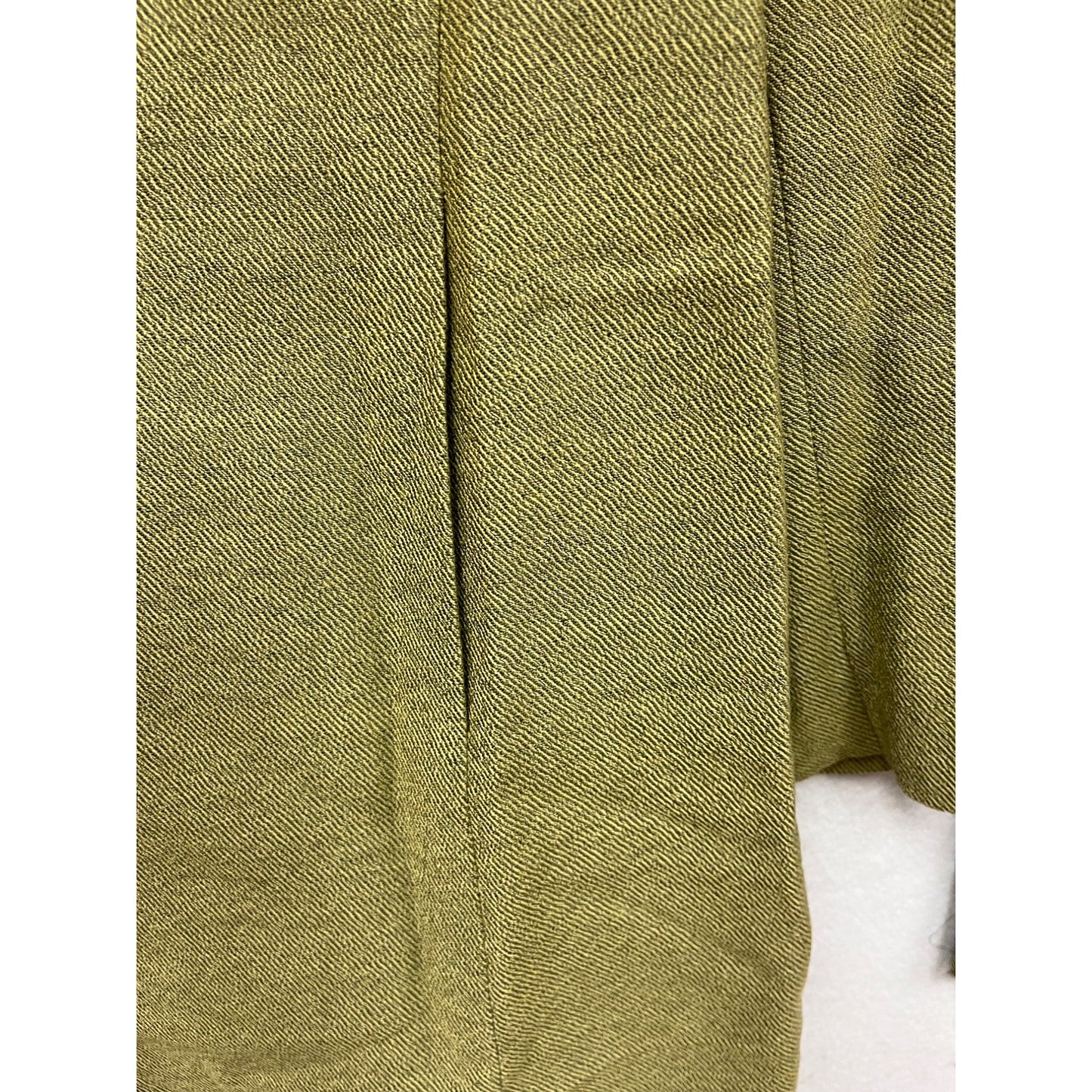 Rena Rowan Olive Green Wool/Nylon Skirt & Coat Set Size 14 #8653