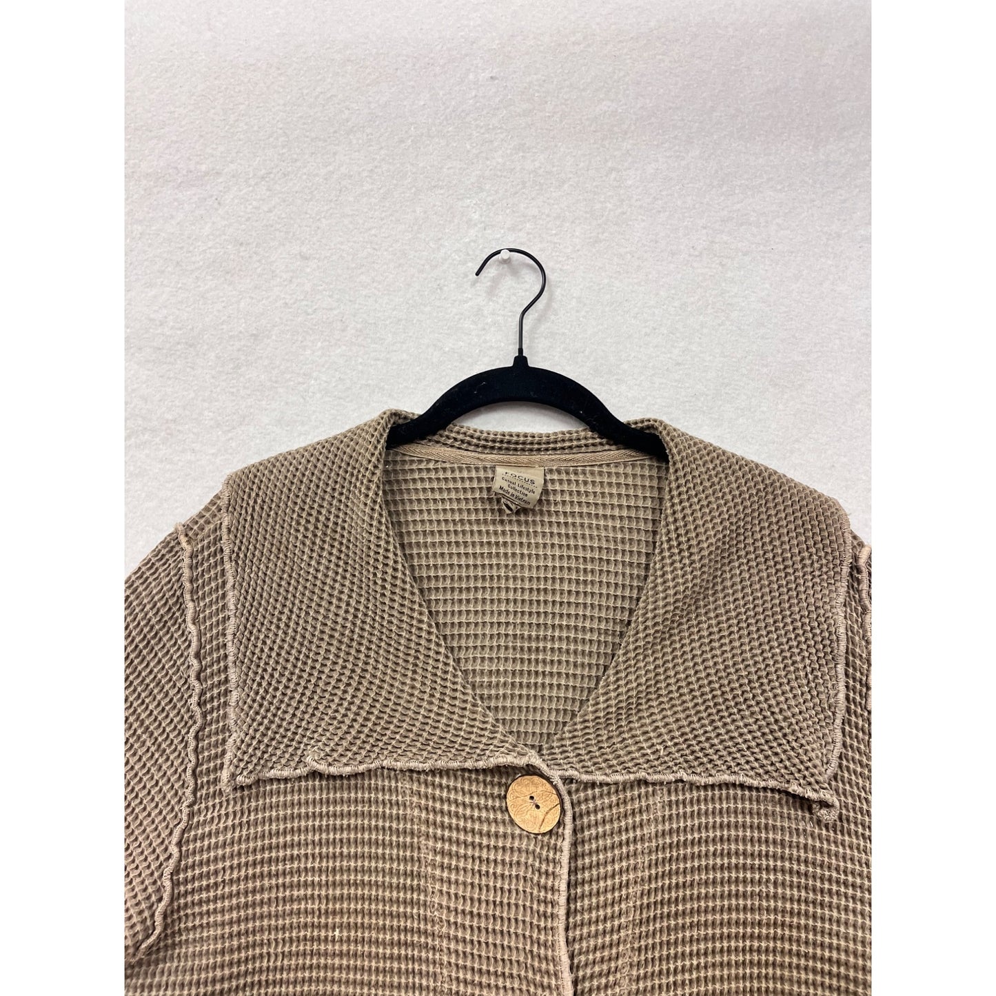 Focus Waffle Knit Cardigan Jacket #48A