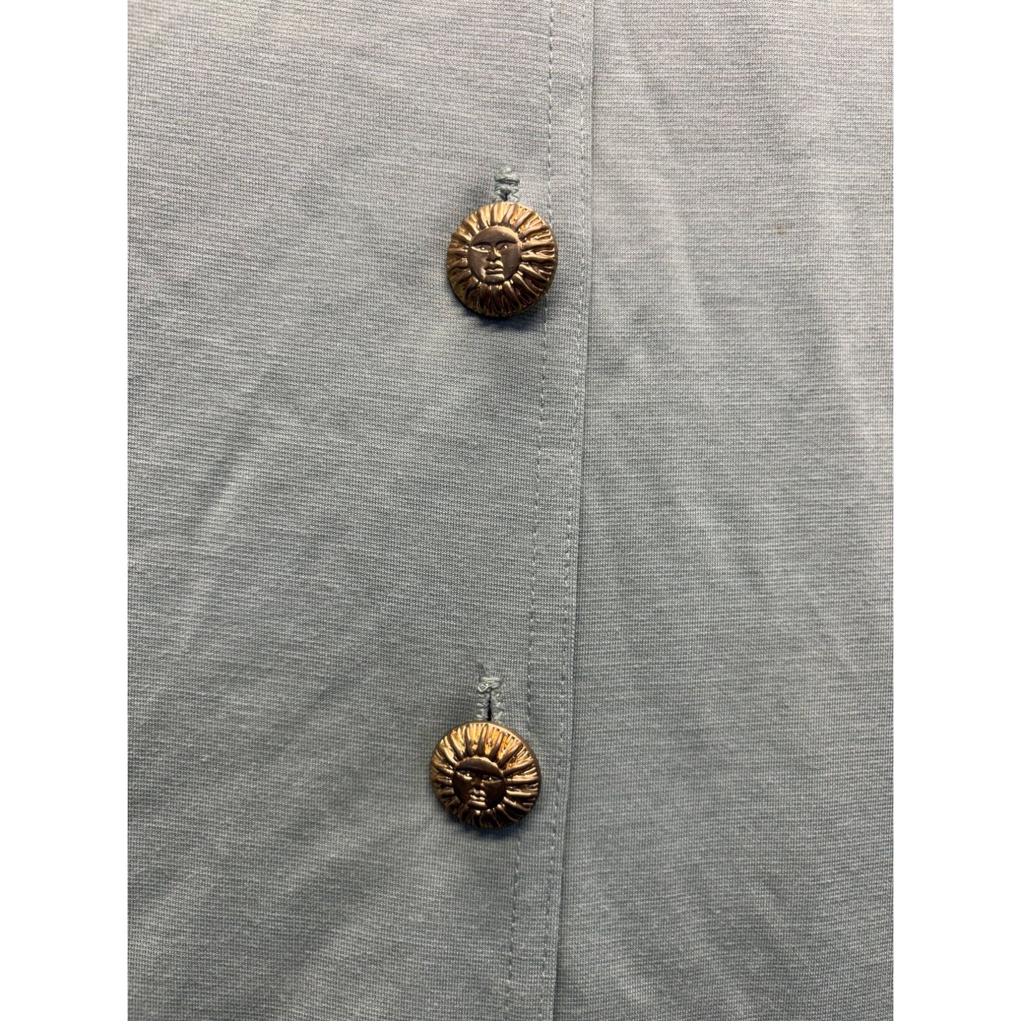 Vintage Bedford Fair Green A-Line Button-Front Dress #7416