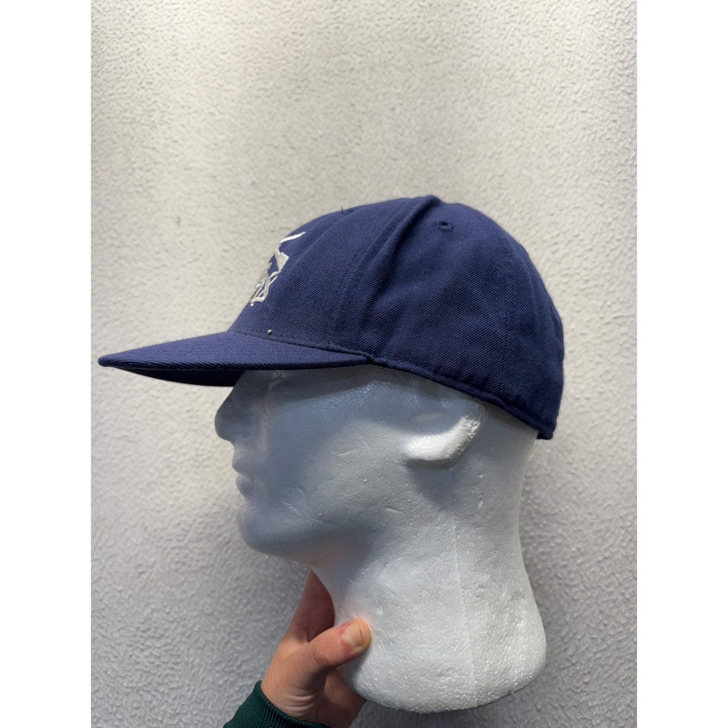 Stack Ducks Navy Blue Embroidered Snapback Hat #39