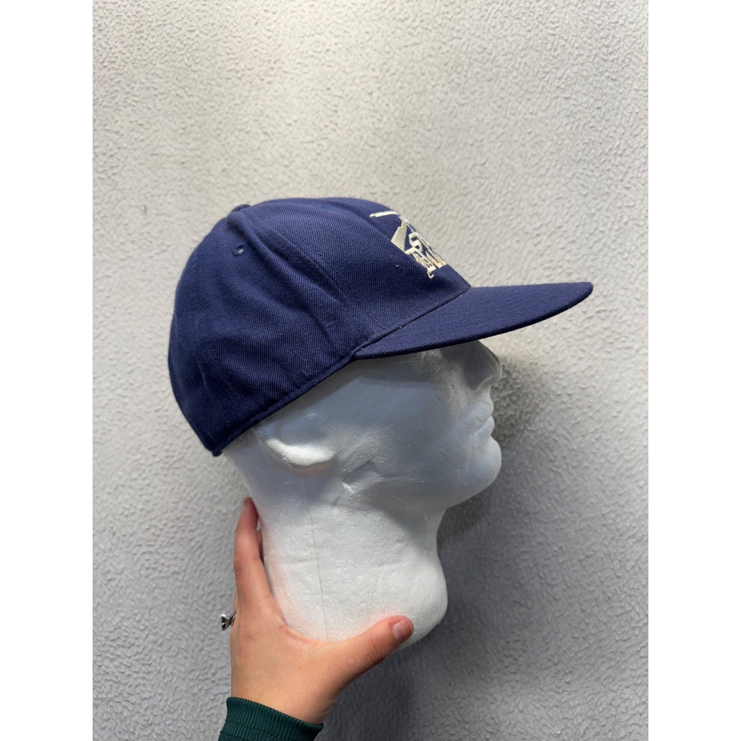 Stack Ducks Navy Blue Embroidered Snapback Hat #39